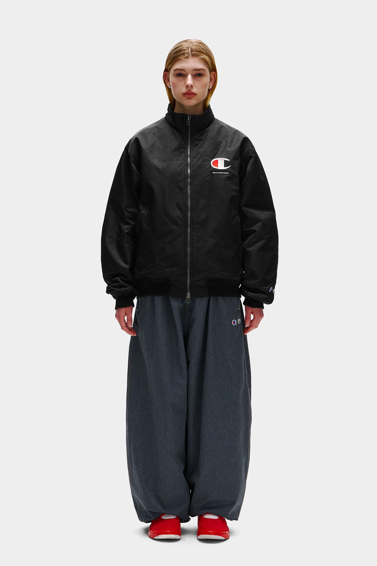 [CHAMPION x DIMITO] DMT VARSITY BOMBER JACKET BLACK (Available date : 26.10.12)