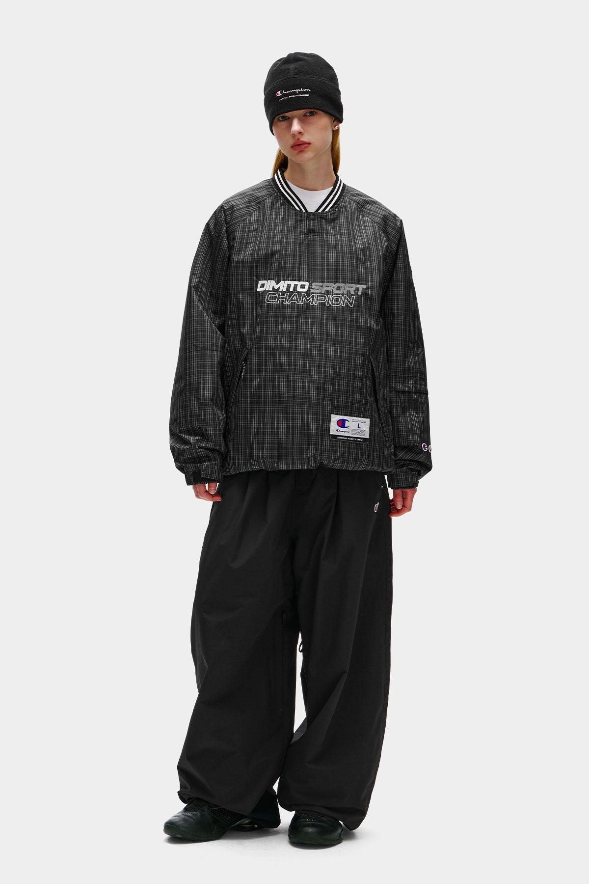 [CHAMPION x DIMITO] C-LOGO BASIC PANTS (WIDE FIT LV.2) BLACK (Available date : 26.10.12)