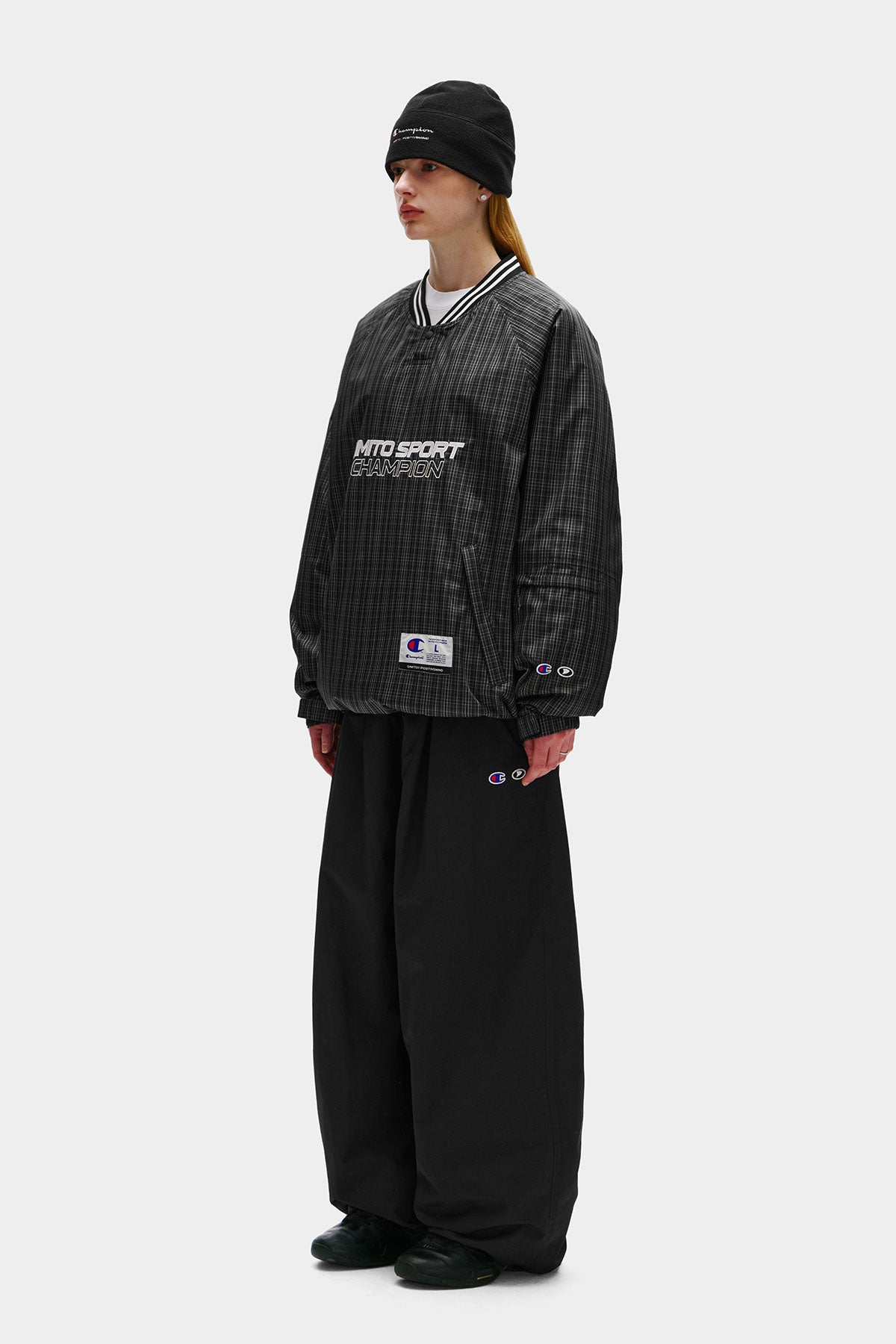 [CHAMPION x DIMITO] SPORT V-NECK SNAP PULLOVER MONO CHECK (Available date : 26.10.12)