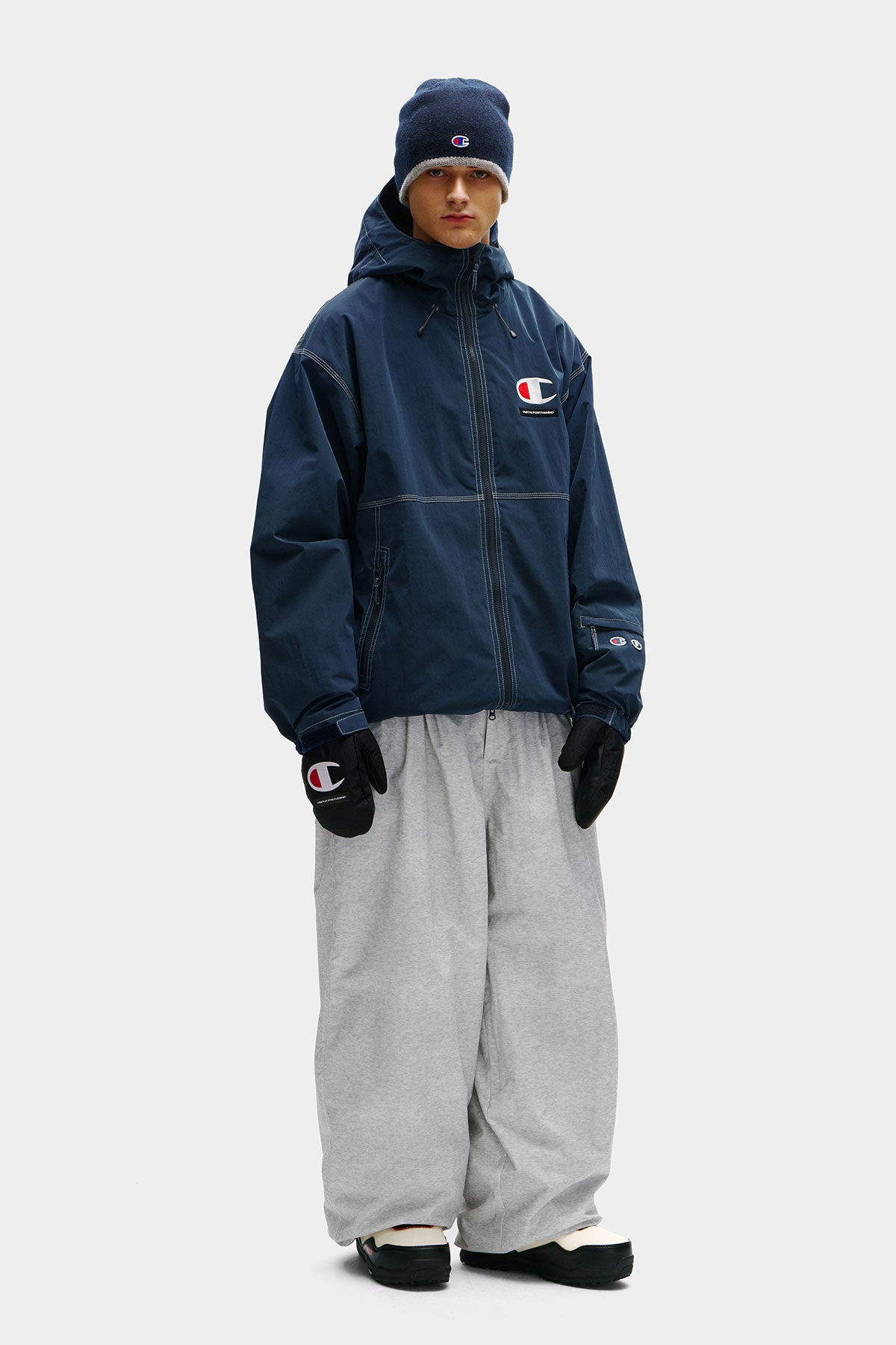 [CHAMPION x DIMITO] C-LOGO BASIC PANTS (WIDE FIT LV.2) SILVER GREY (Available date : 26.10.12)