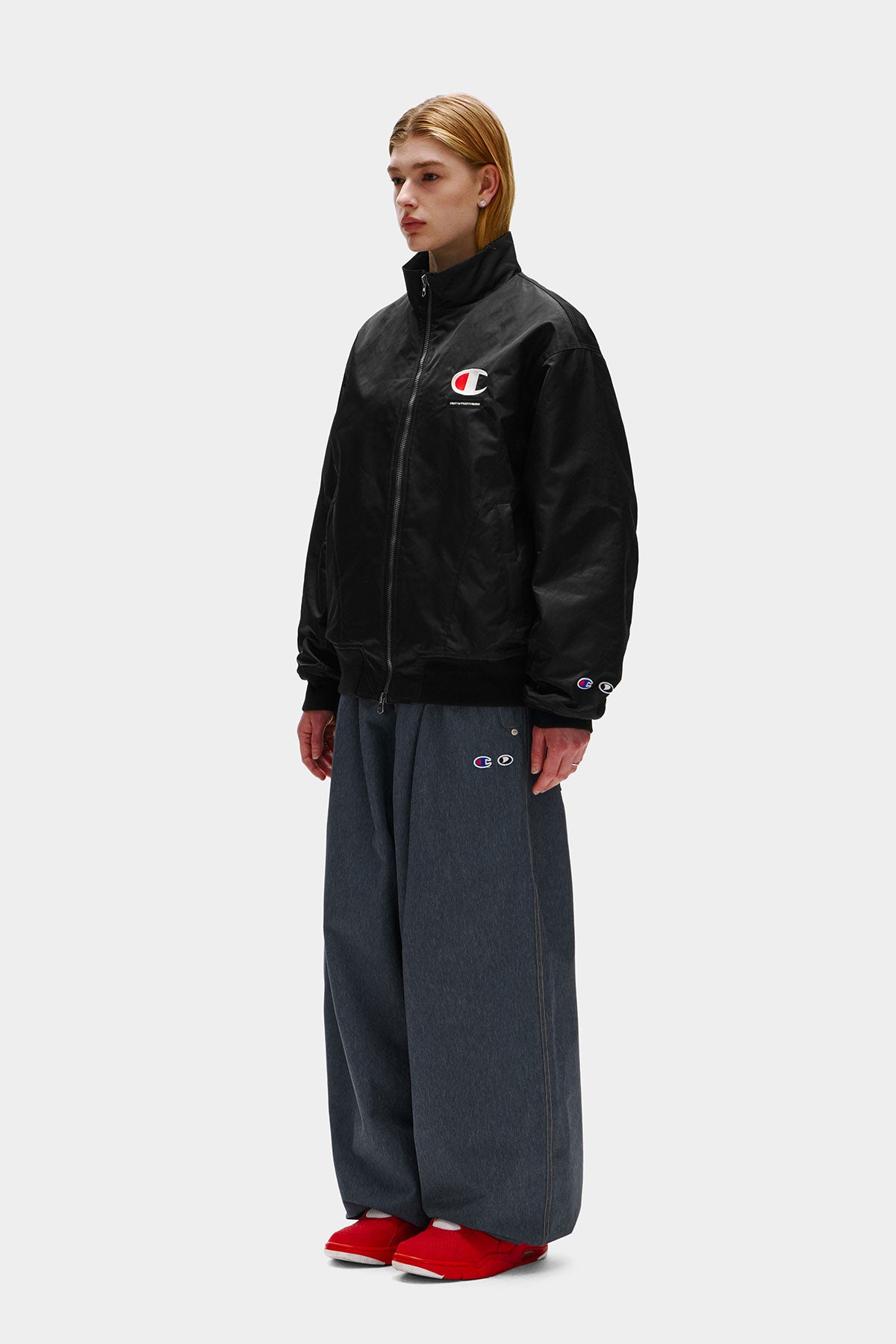 [CHAMPION x DIMITO] DMT VARSITY BOMBER JACKET BLACK (Available date : 26.10.12)