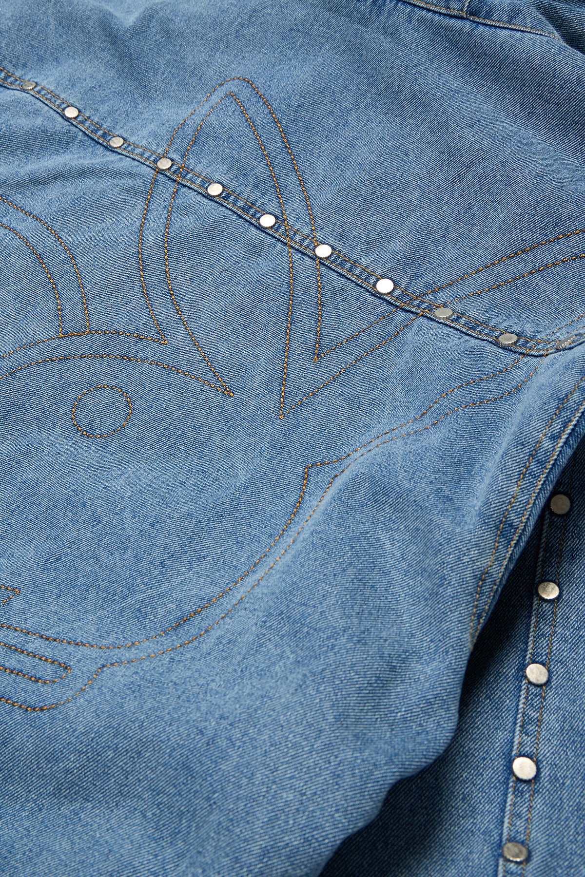 [PLAYBOY x DIMITO] STUD WESTERN DENIM JACKET WASHED GREY