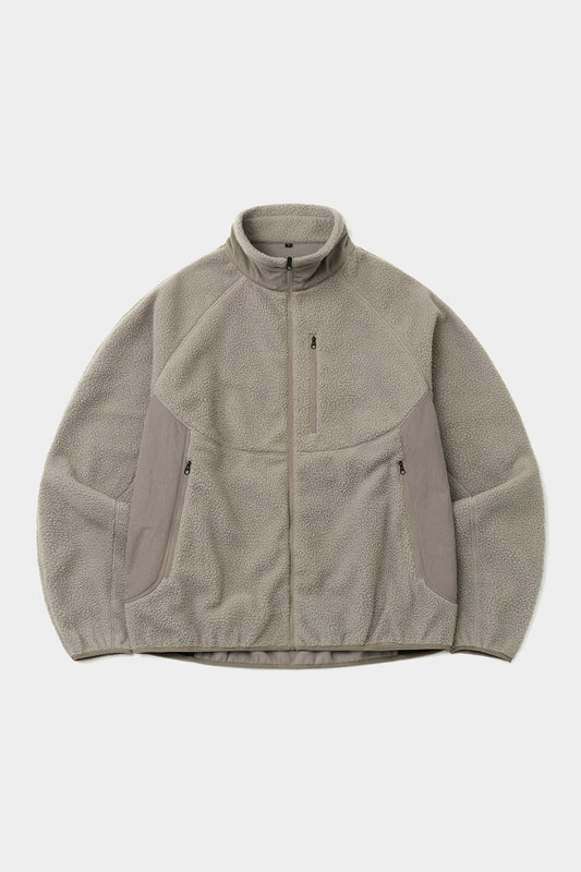 PUFF FLEECE ZIP-UP TAN