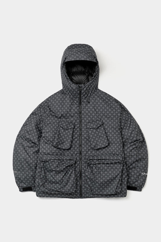 UTILITY GOOSE DOWN HD JACKET CROSS CHECK BLACK (Delivery date : 26.09.28)