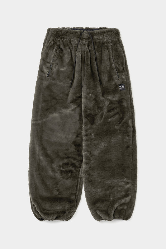 FAUX FUR PANTS DEEP KHAKI