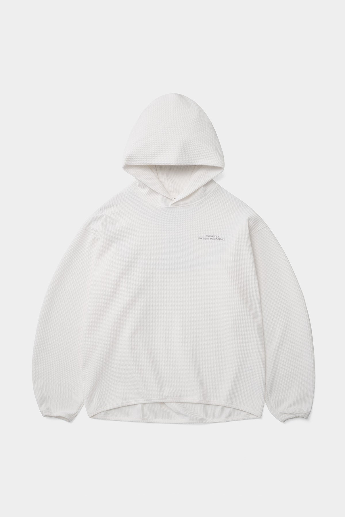 LW WAFFLE HOODIE WHITE