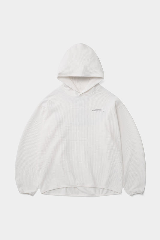 LW WAFFLE HOODIE WHITE