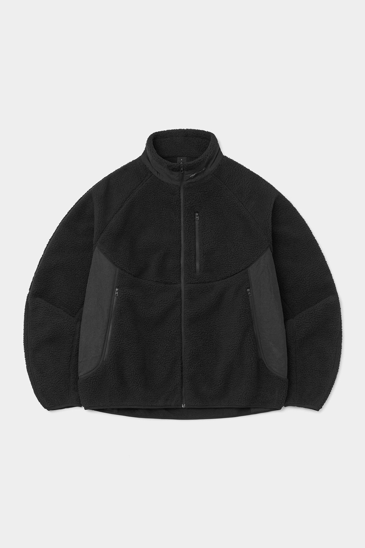 PUFF FLEECE ZIP-UP BLACK