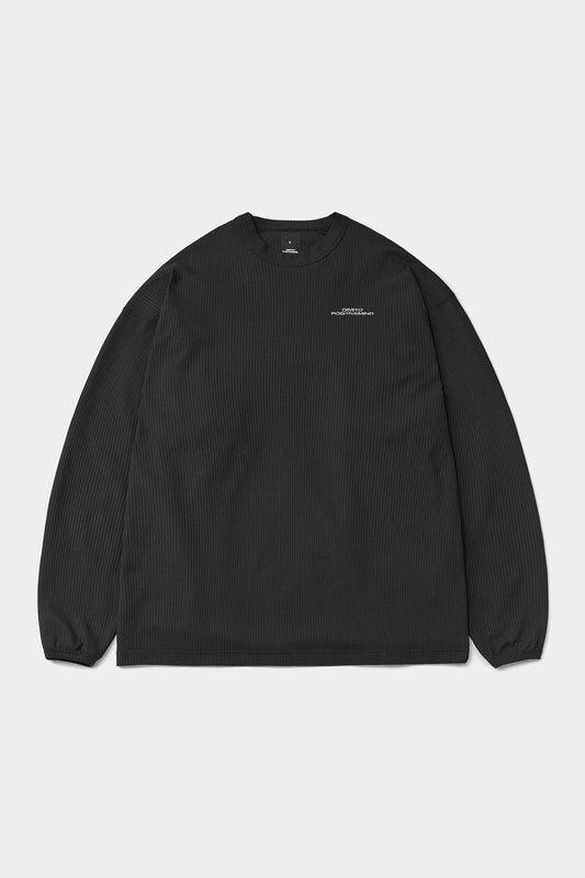 LW WAFFLE LSV TEE BLACK (Delivery date : 26.09.28)