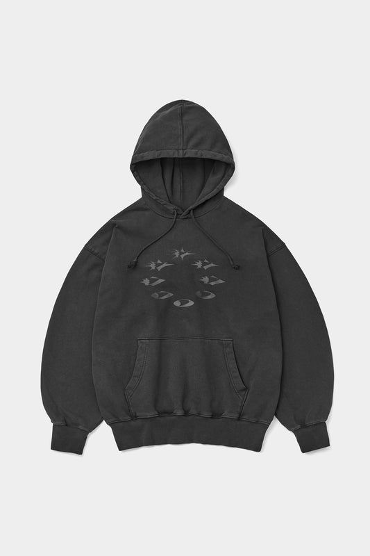D-AXIS CYCLE GD HOODIE WASHED BLACK