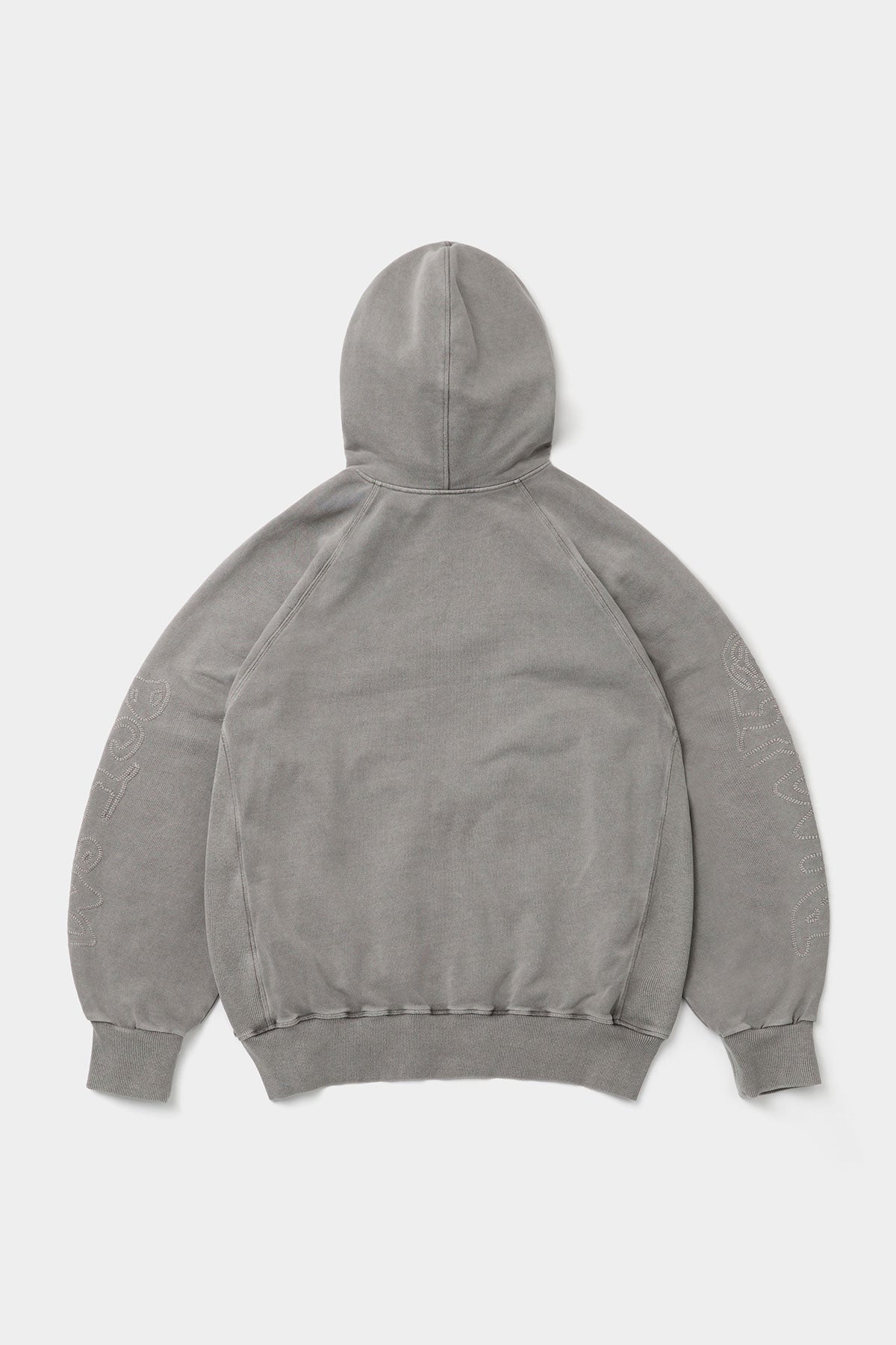 OVERLOCK ZIP-UP GD HOODIE WASHED GREY