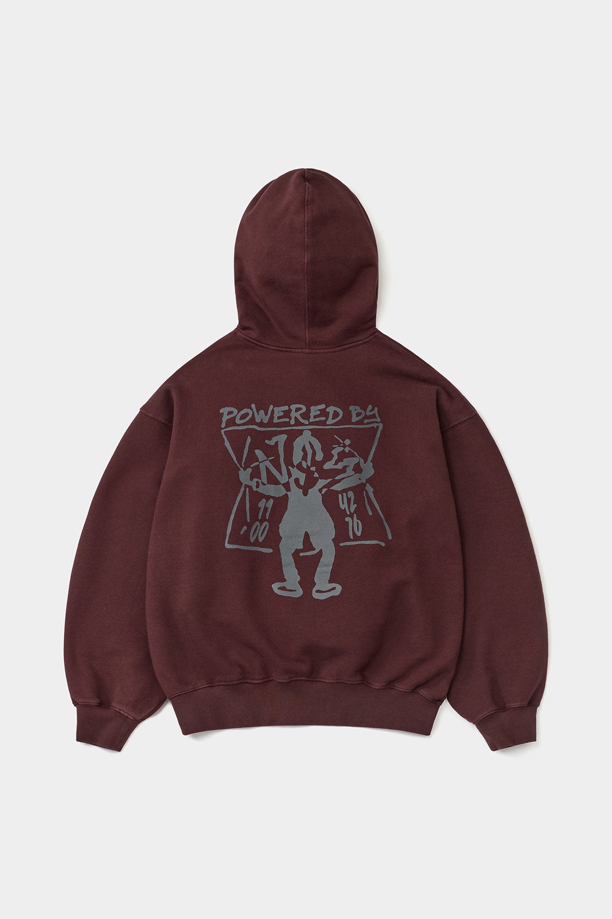 POWERED BY NSS HOODIE BURGUNDY