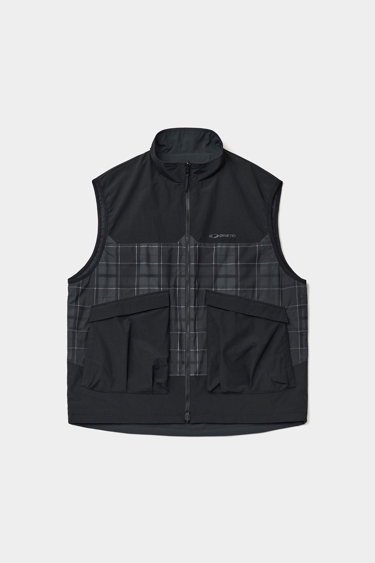 REVERSIBLE WIND VEST NAVY CHECK (Delivery start : 26.09.09)