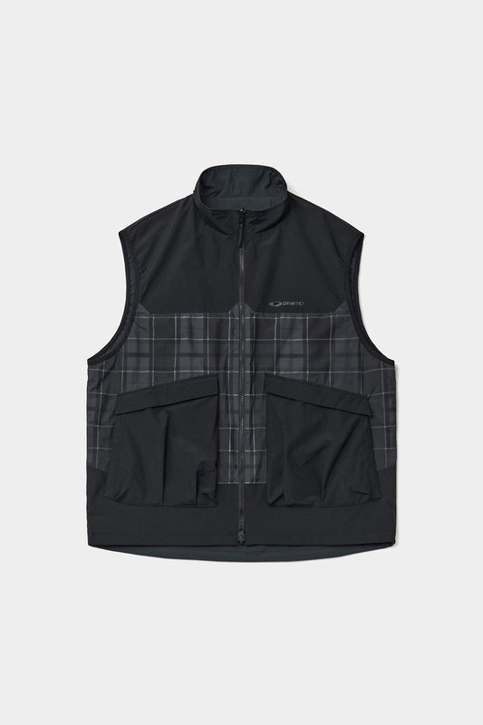 REVERSIBLE WIND VEST NAVY CHECK (Delivery start : 26.09.09)