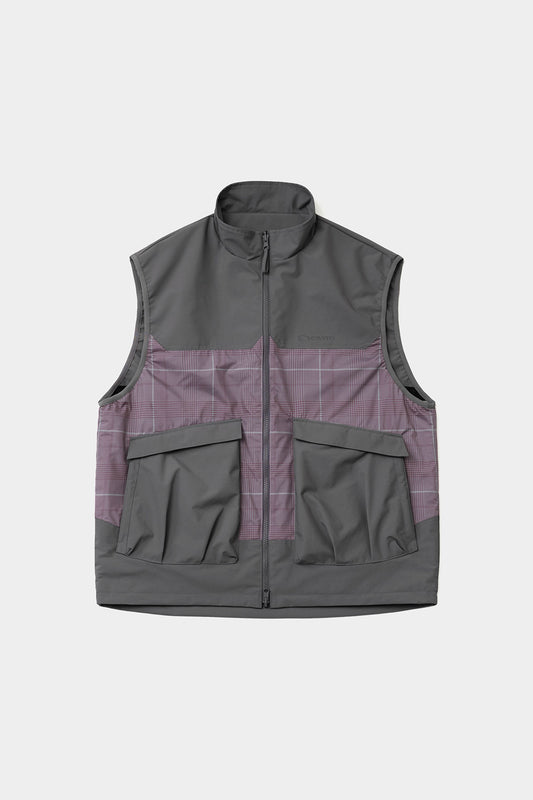 REVERSIBLE WIND VEST WINE CHECK (Delivery start : 26.09.09)