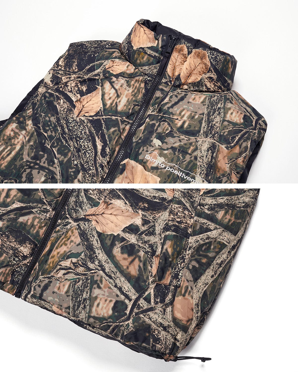 Reversible Down Vest Camo Black 短丈 Y2K Reversible Vest - Men's - Camo and Black – ALLREVERSIBLE