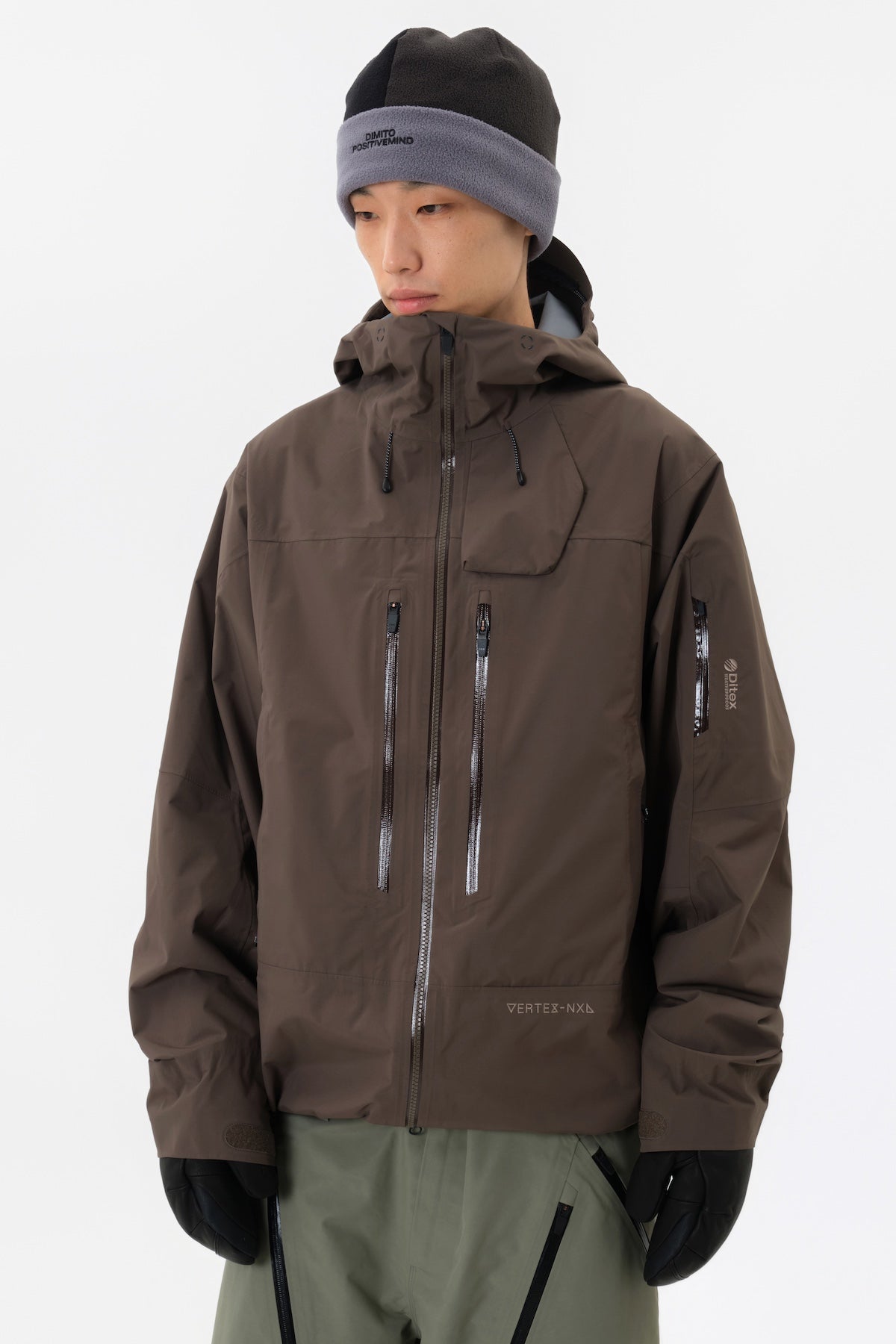 VERT 25 VTX OG 3L JACKET DARK BROWN