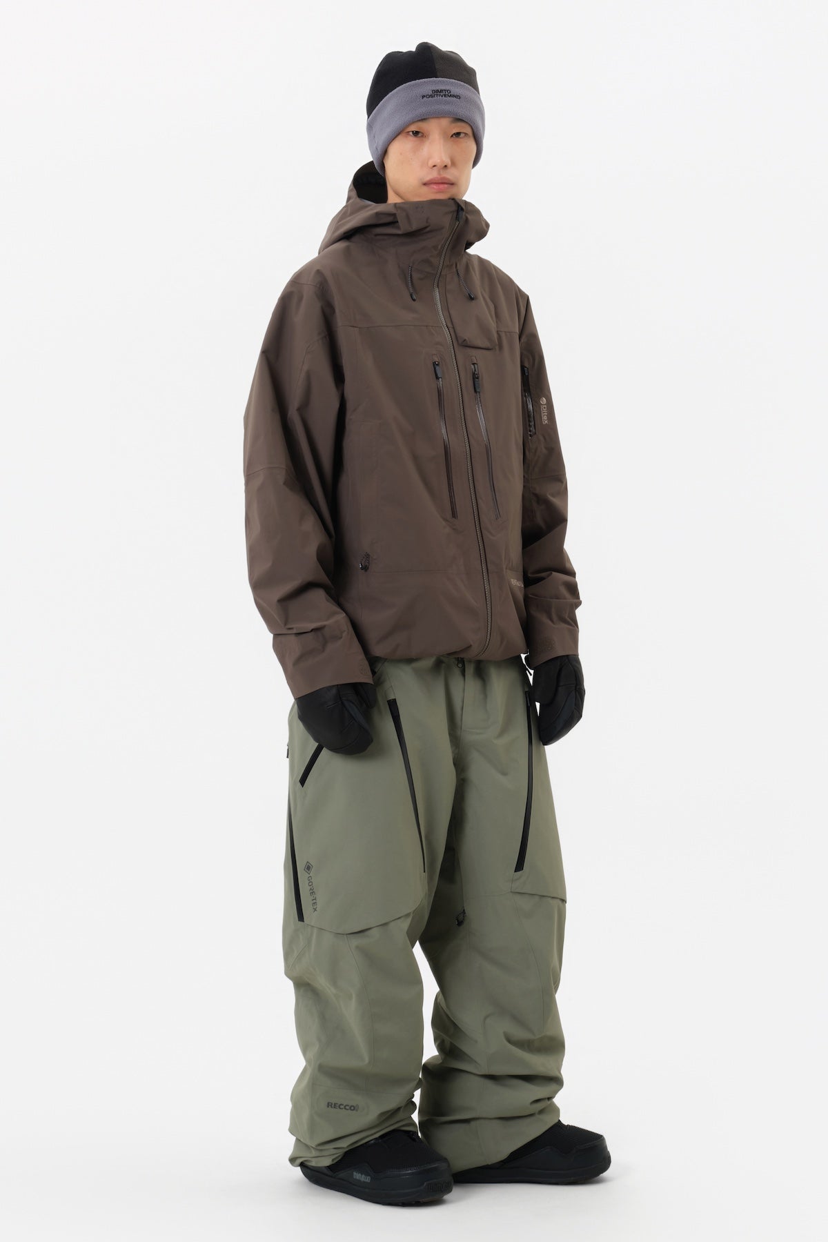 VERT 25 VTX OG 3L JACKET DARK BROWN
