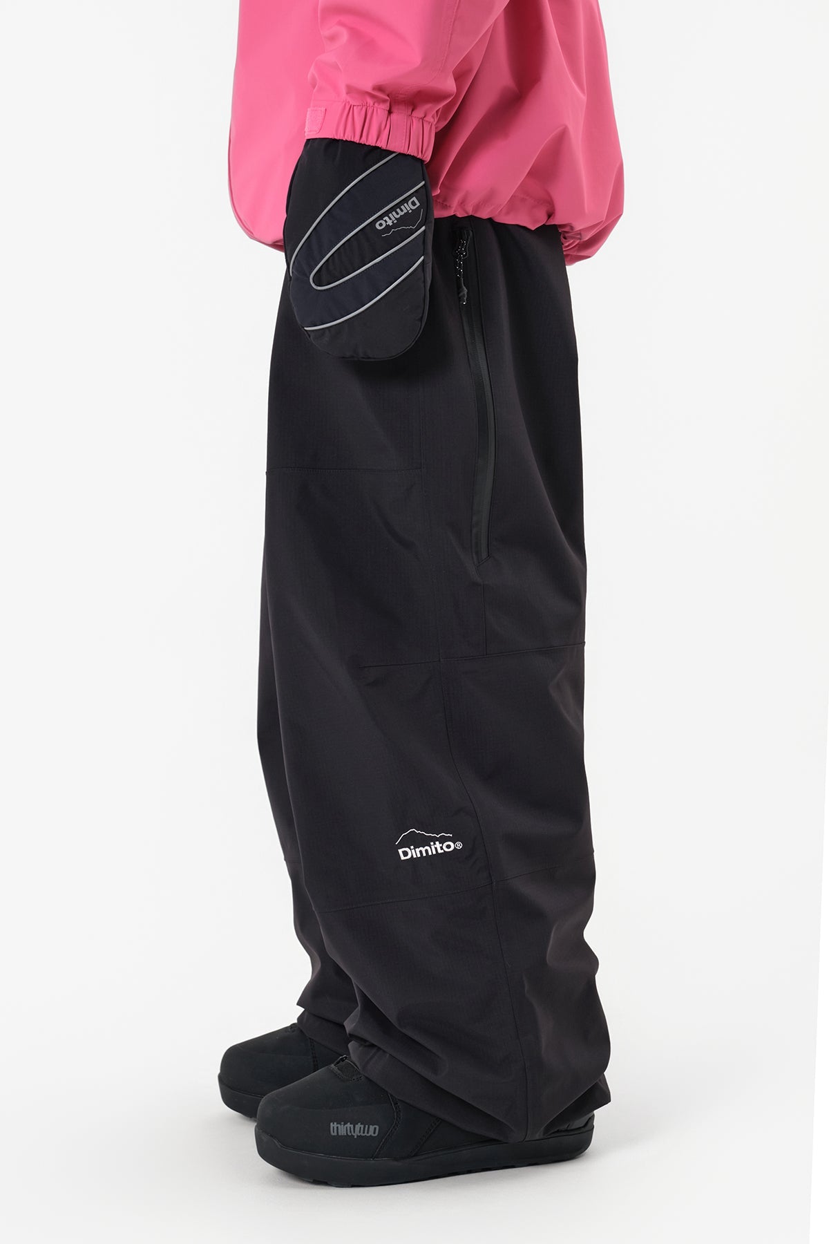 [INVITED] AIR VENT BANDED PANTS (WIDE FIT LV.1) BLACK