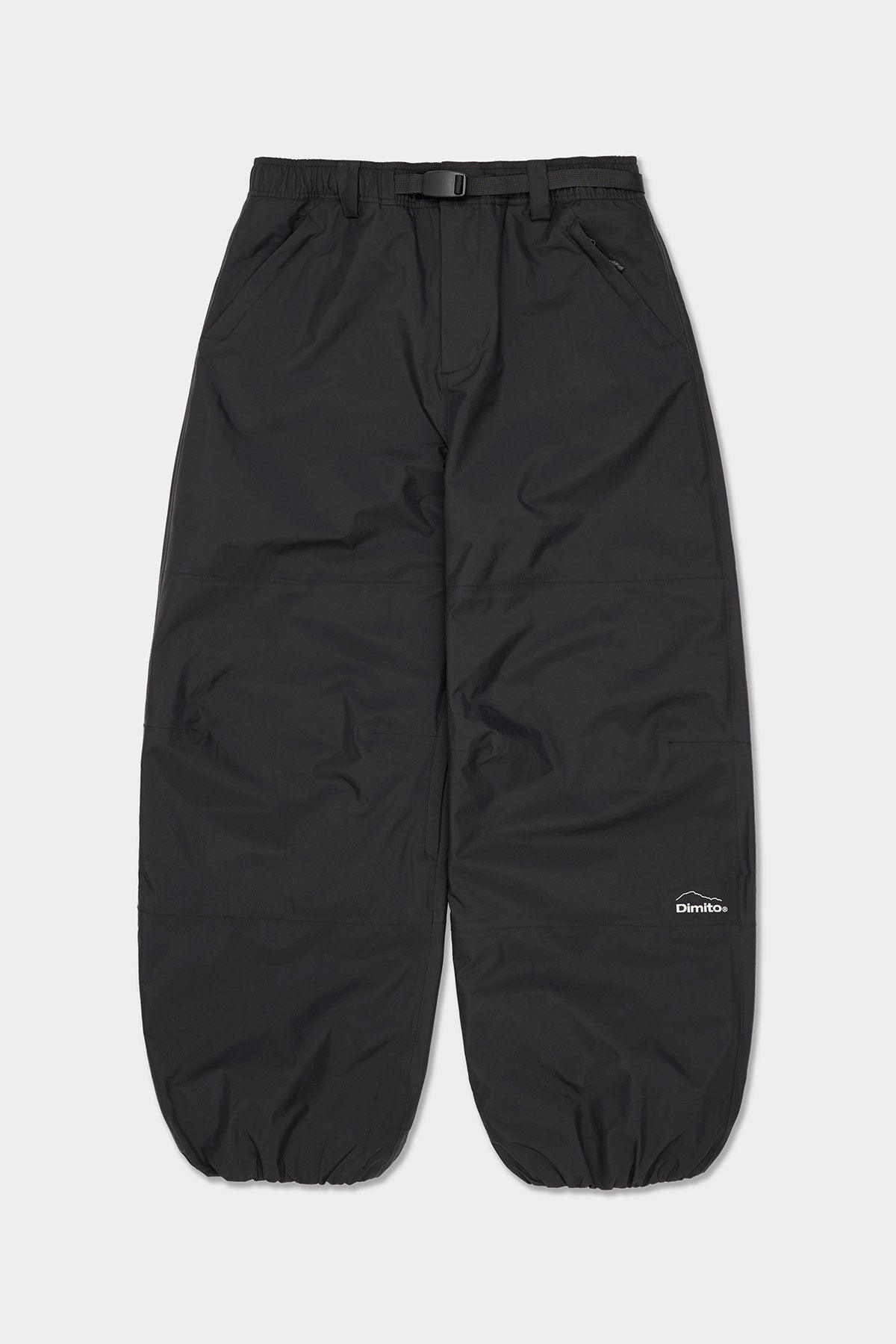 [INVITED] AIR VENT BANDED PANTS (WIDE FIT LV.1) BLACK