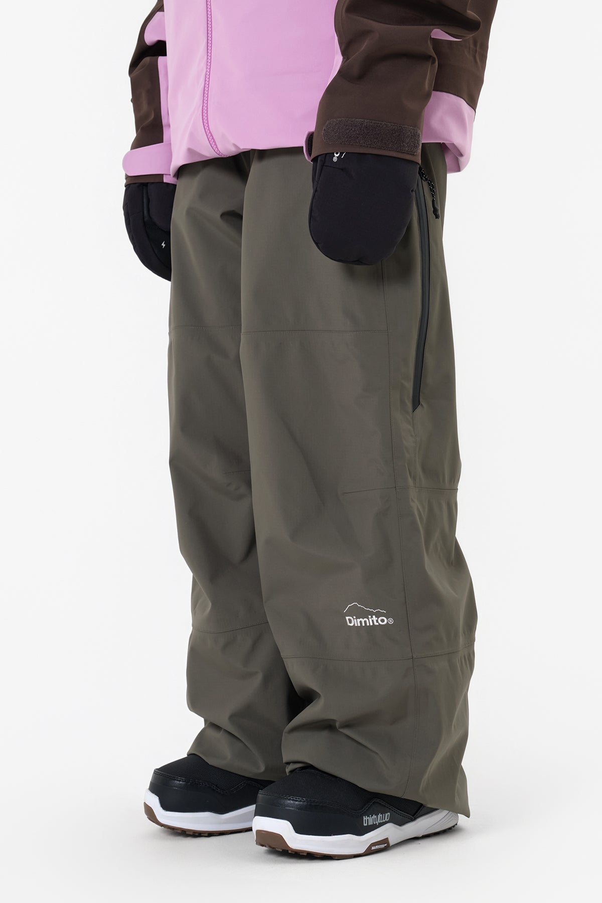 VERT AIR VENT BANDED PANTS (WIDE FIT LV.1) DARK OLIVE