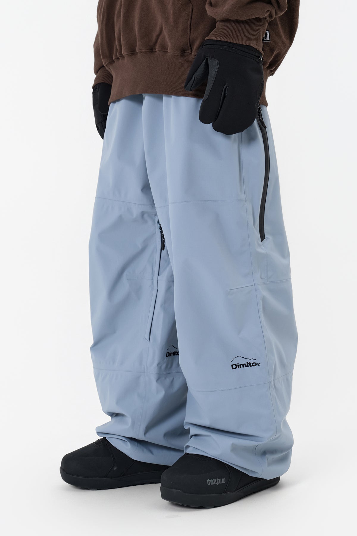 [INVITED] AIR VENT BANDED PANTS (WIDE FIT LV.1) SLATE BLUE