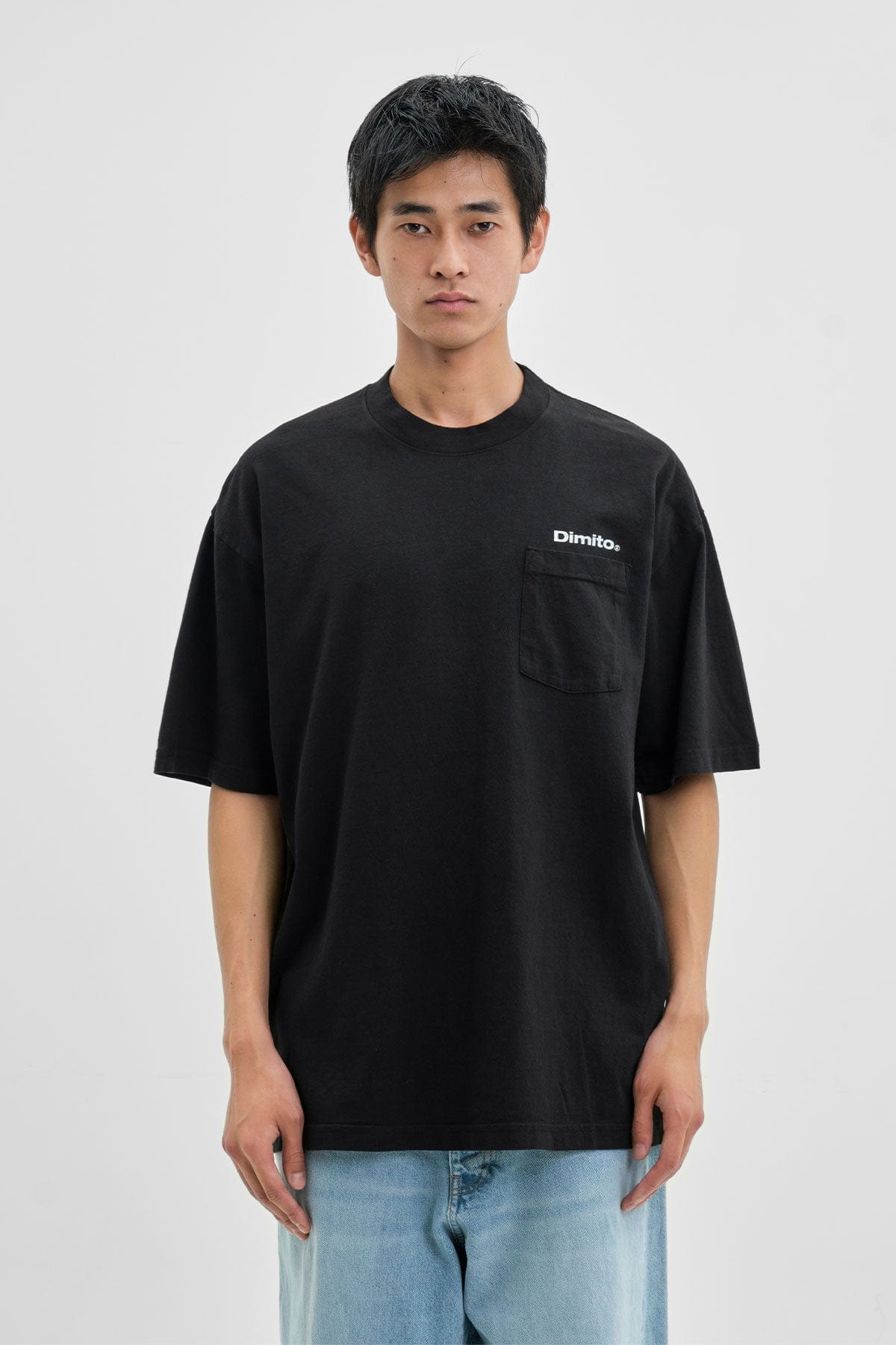 [INVITED] AUTHENTIC MT POCKET SSV GD 6.5OZ TEE BLACK