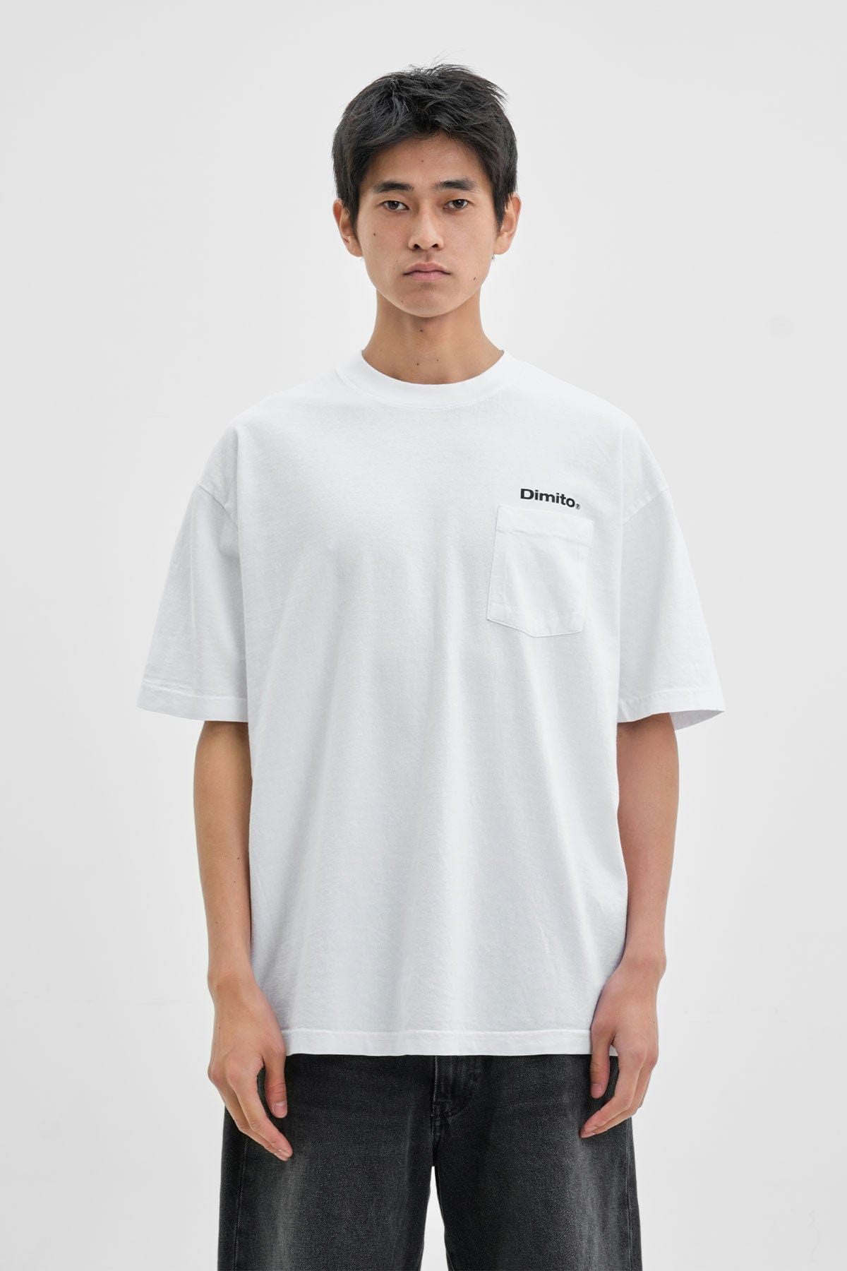 [INVITED] AUTHENTIC MT POCKET SSV GD 6.5OZ TEE WHITE