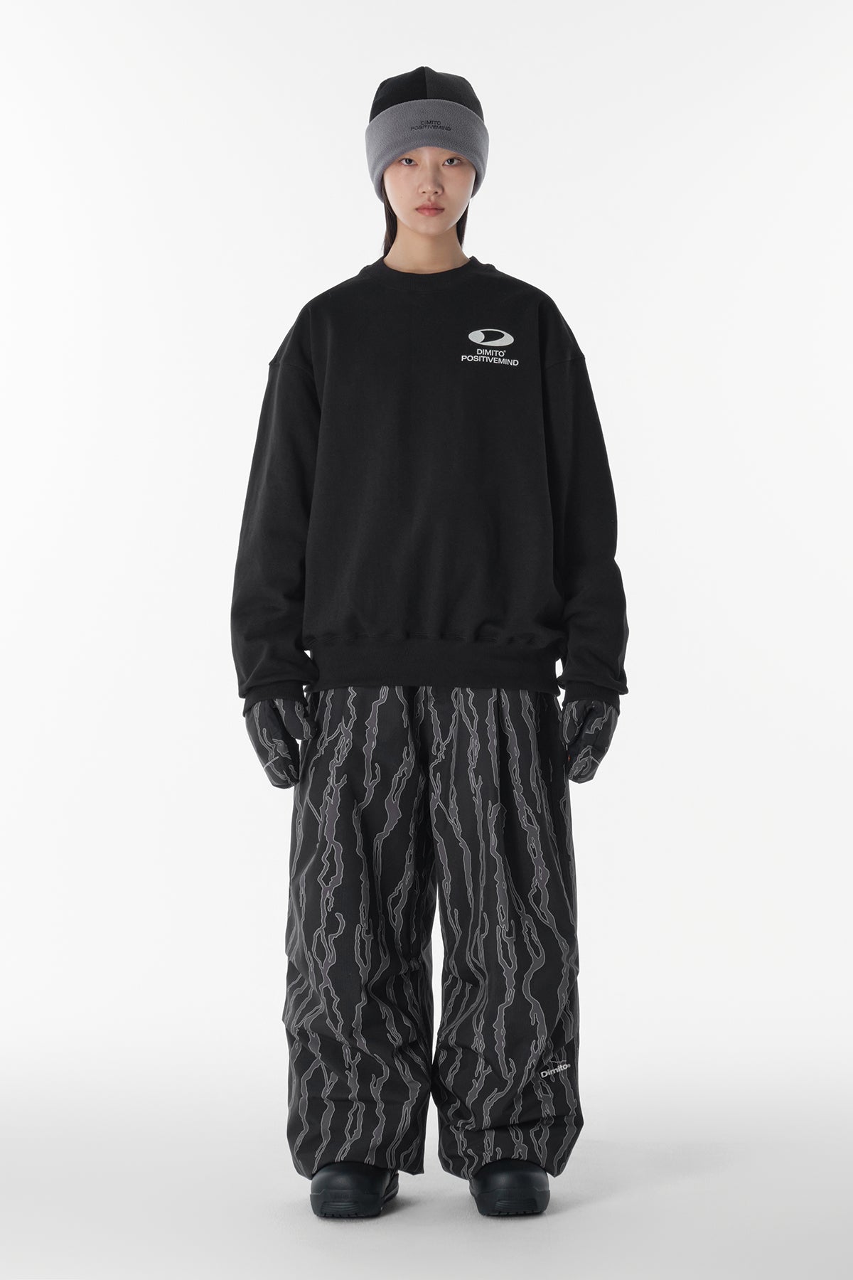 VERT BASIC WIDE PANTS (WIDE FIT LV.2) HAE MT BLACK