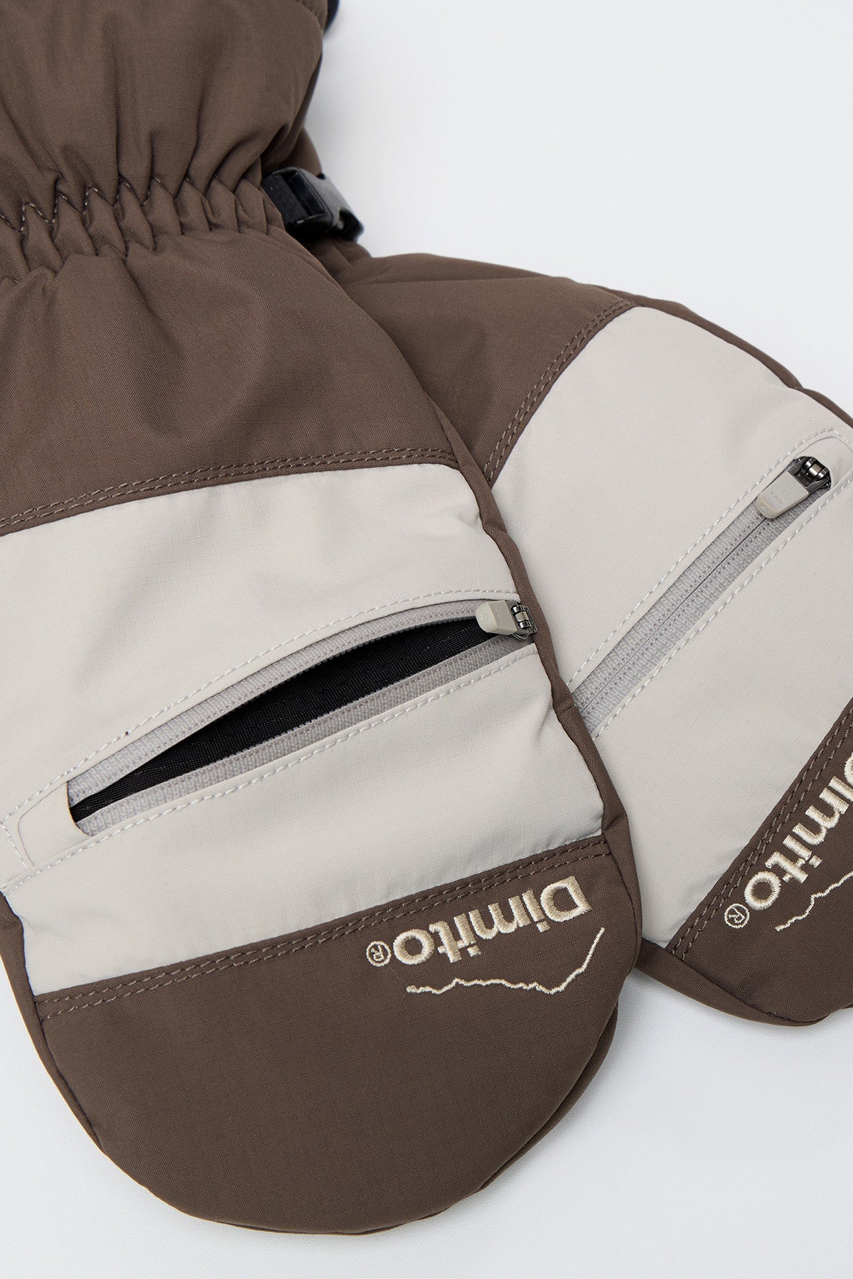 VERT BLOCK VENT MITTEN DARK BROWN