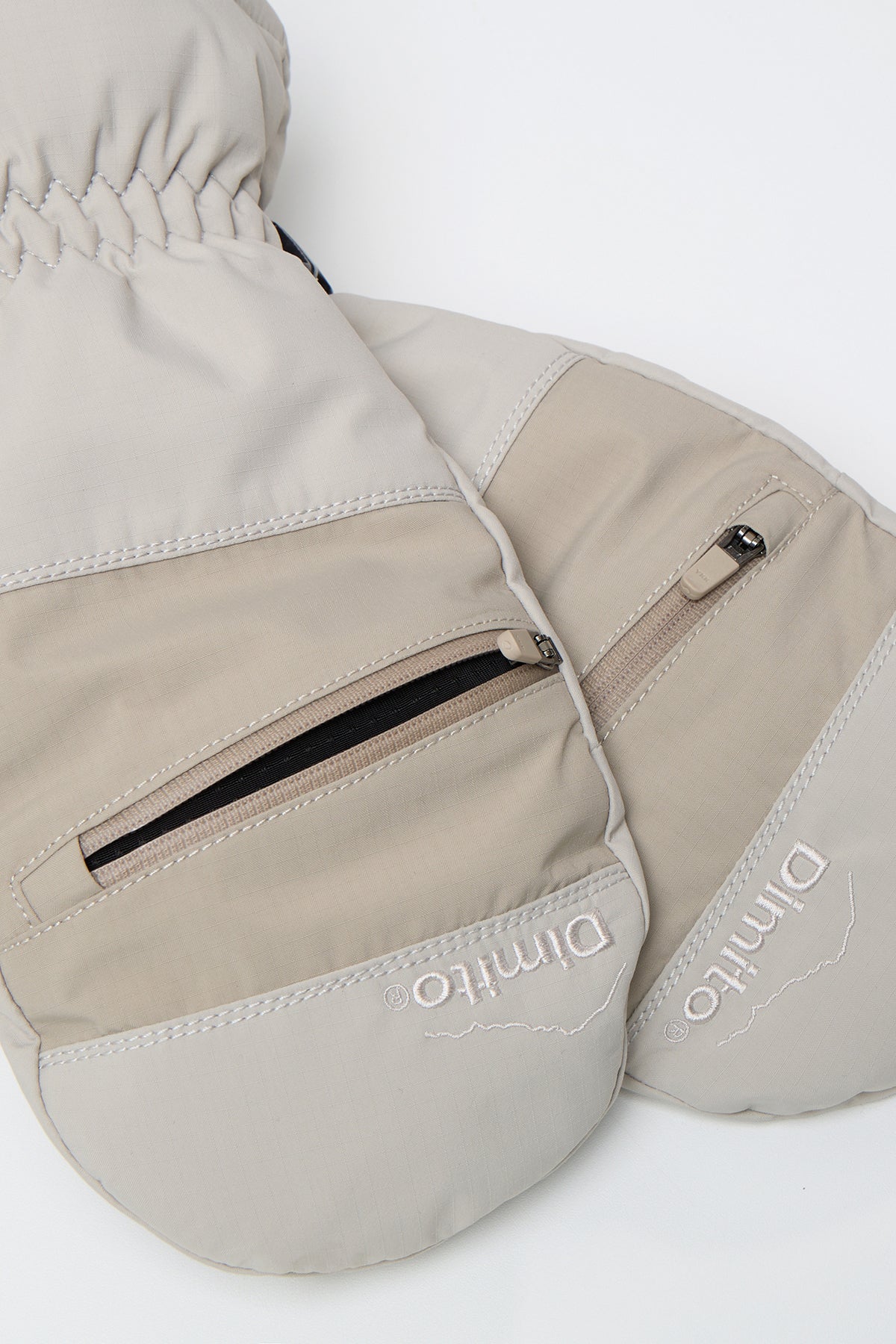 VERT BLOCK VENT MITTEN OATMEAL