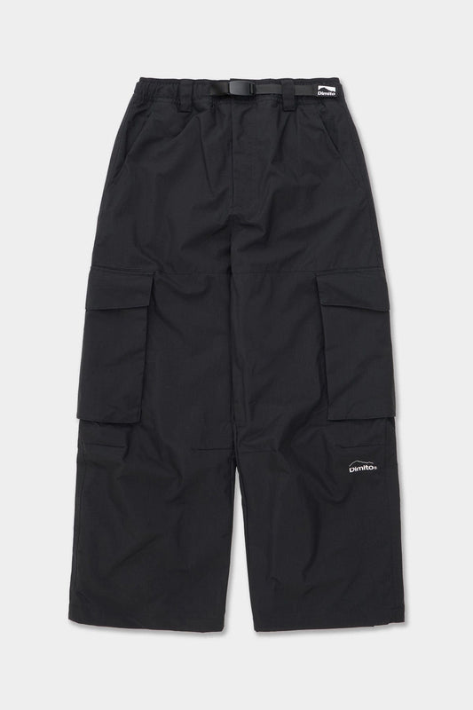 VERT CARGO BIG PANTS BLACK