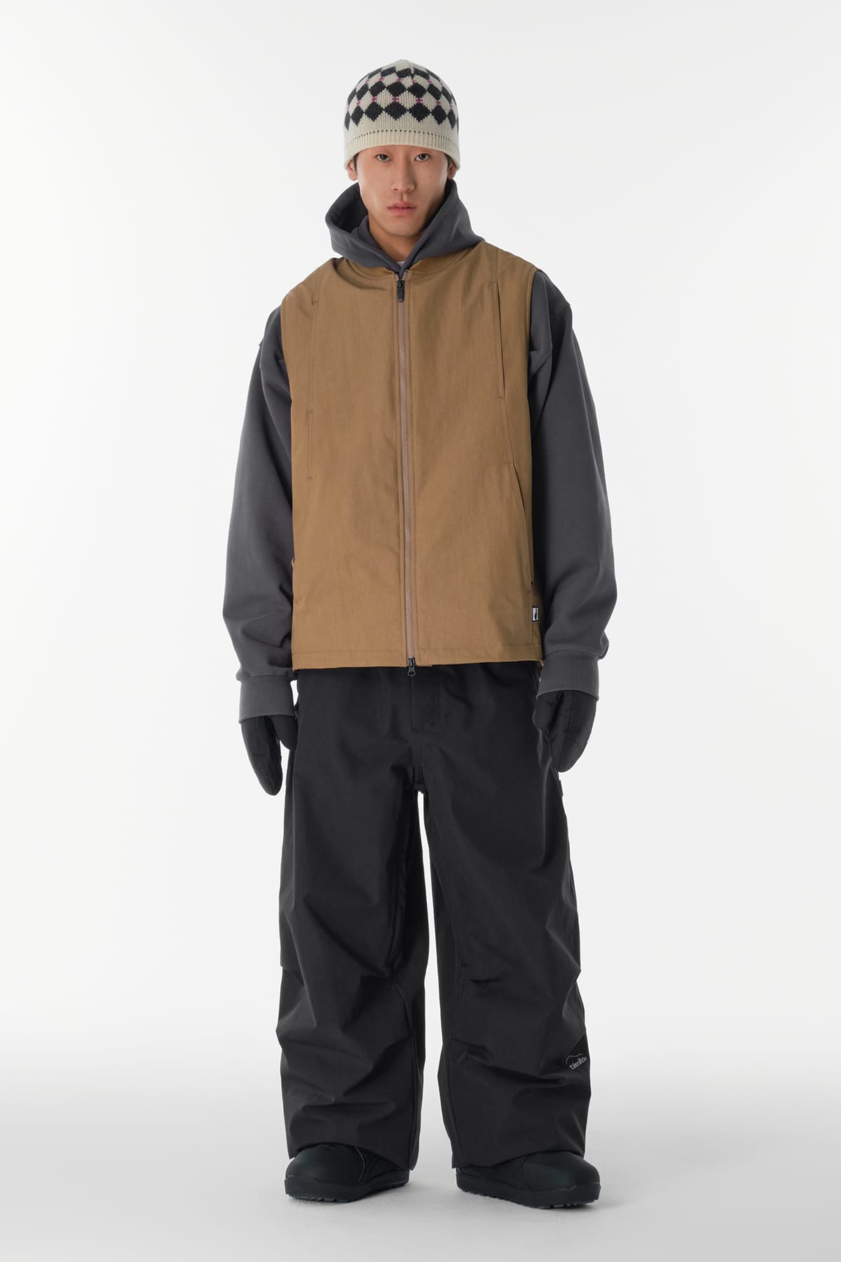 [INVITED] CARPENTER WIDE PANTS (WIDE FIT LV.1) FADE BLACK