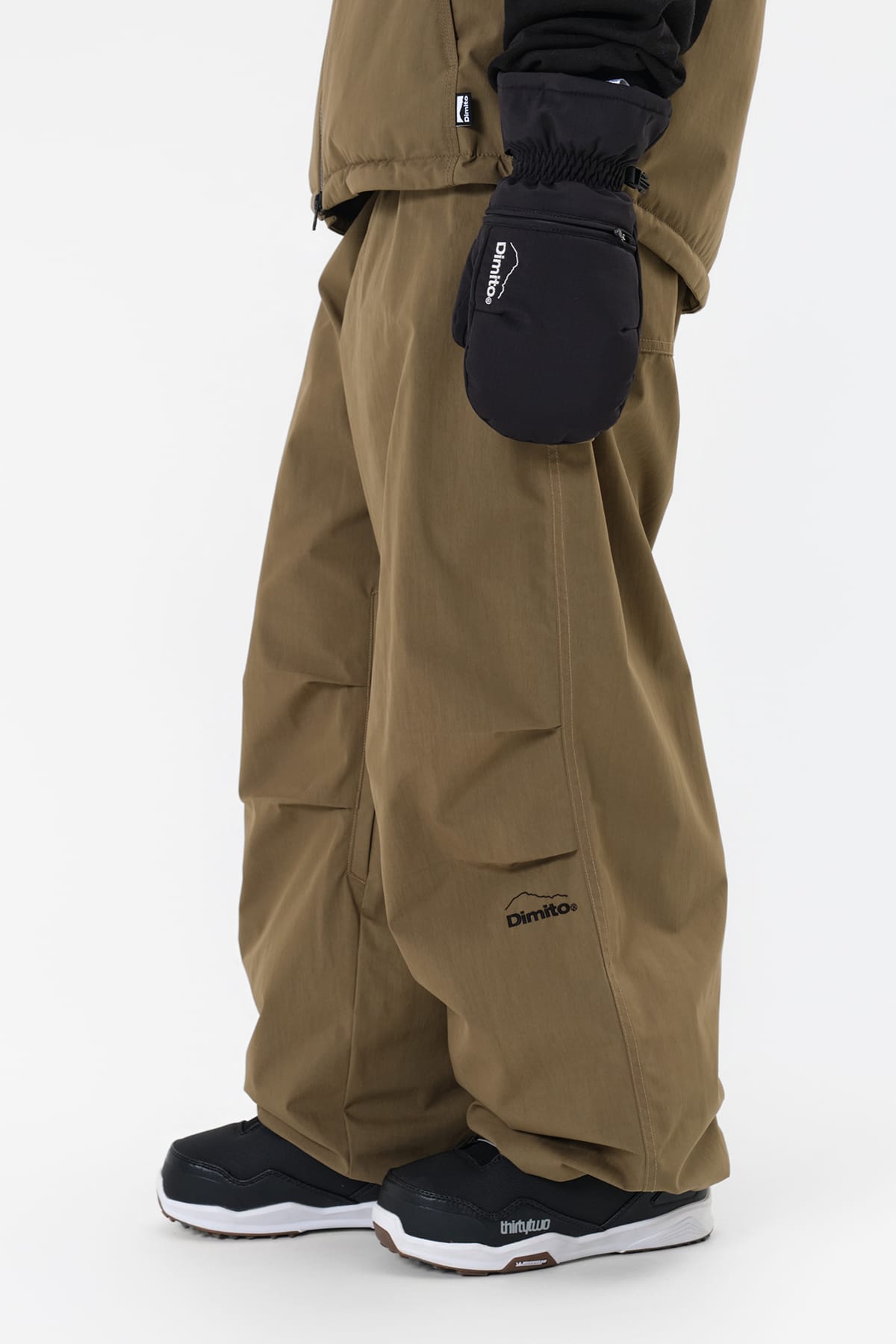 [INVITED] CARPENTER WIDE PANTS (WIDE FIT LV.1) FADE WALNUT