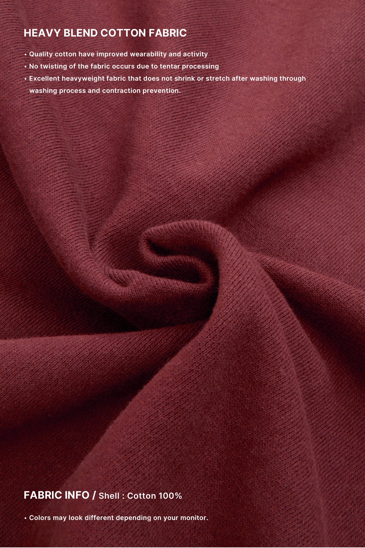 VERT CIRCLE LOGO HALF ZIP SWEATSHIRT BURGUNDY