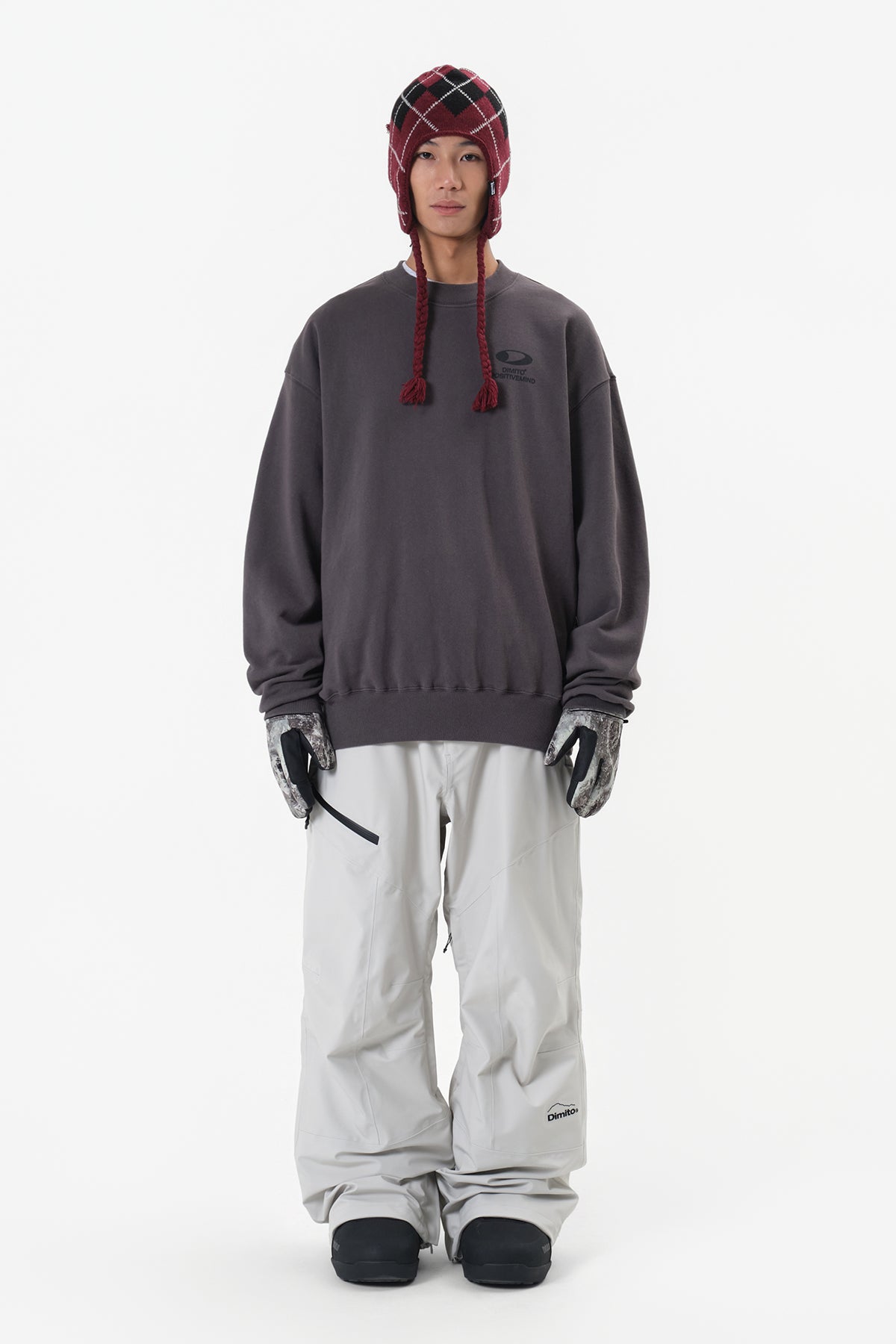 [INVITED] CIRCLE LOGO SWEATSHIRT CONCRETE