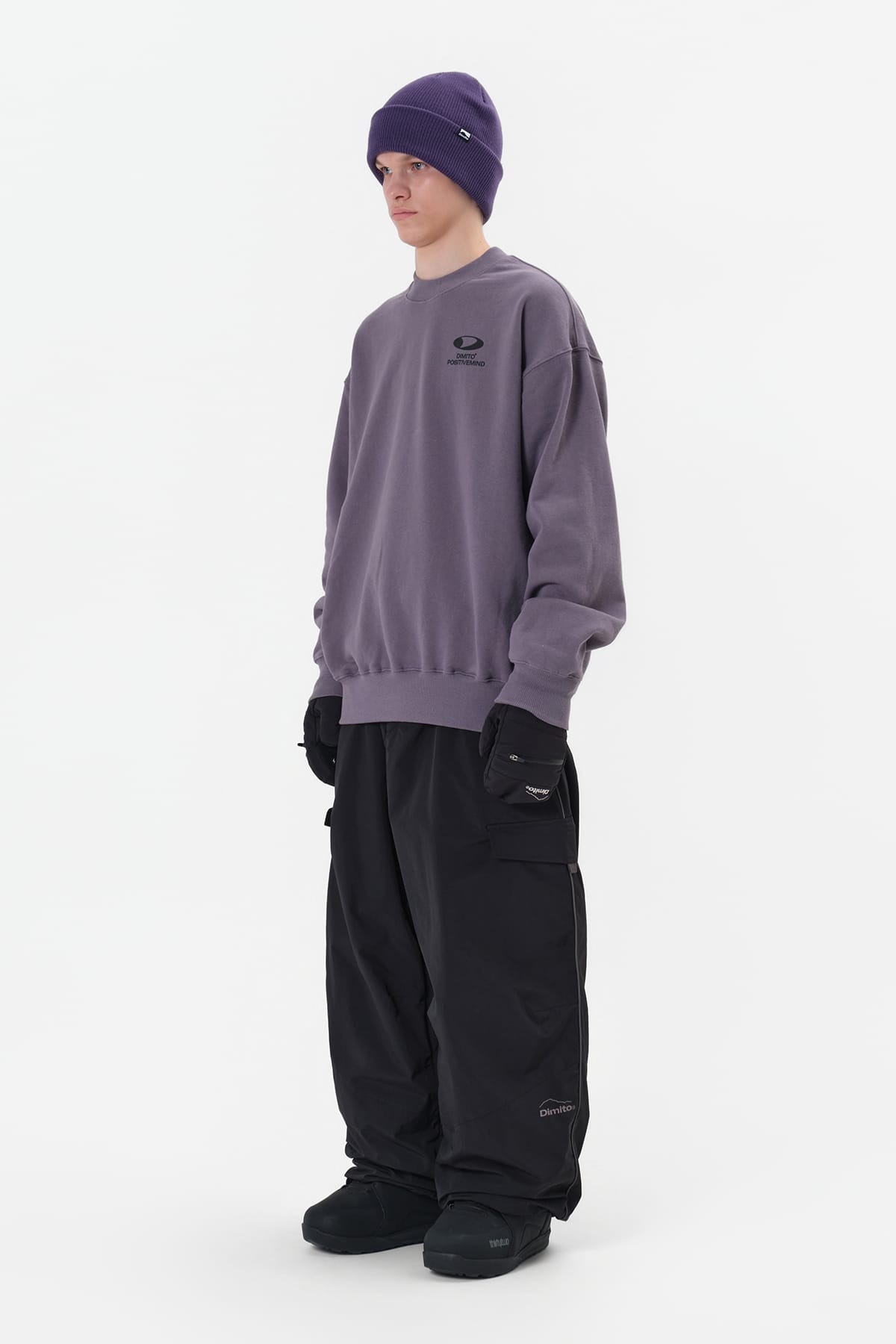 [INVITED] CIRCLE LOGO SWEATSHIRT PURPLE ASH
