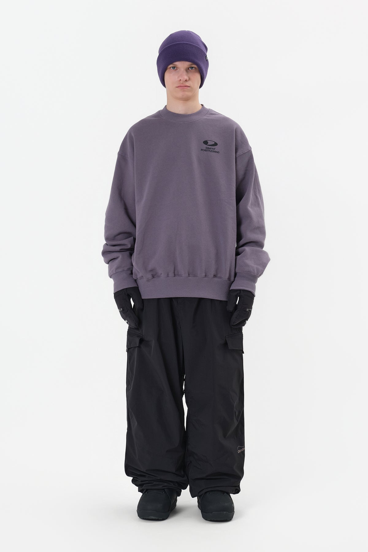 VERT CIRCLE LOGO SWEATSHIRT PURPLE ASH
