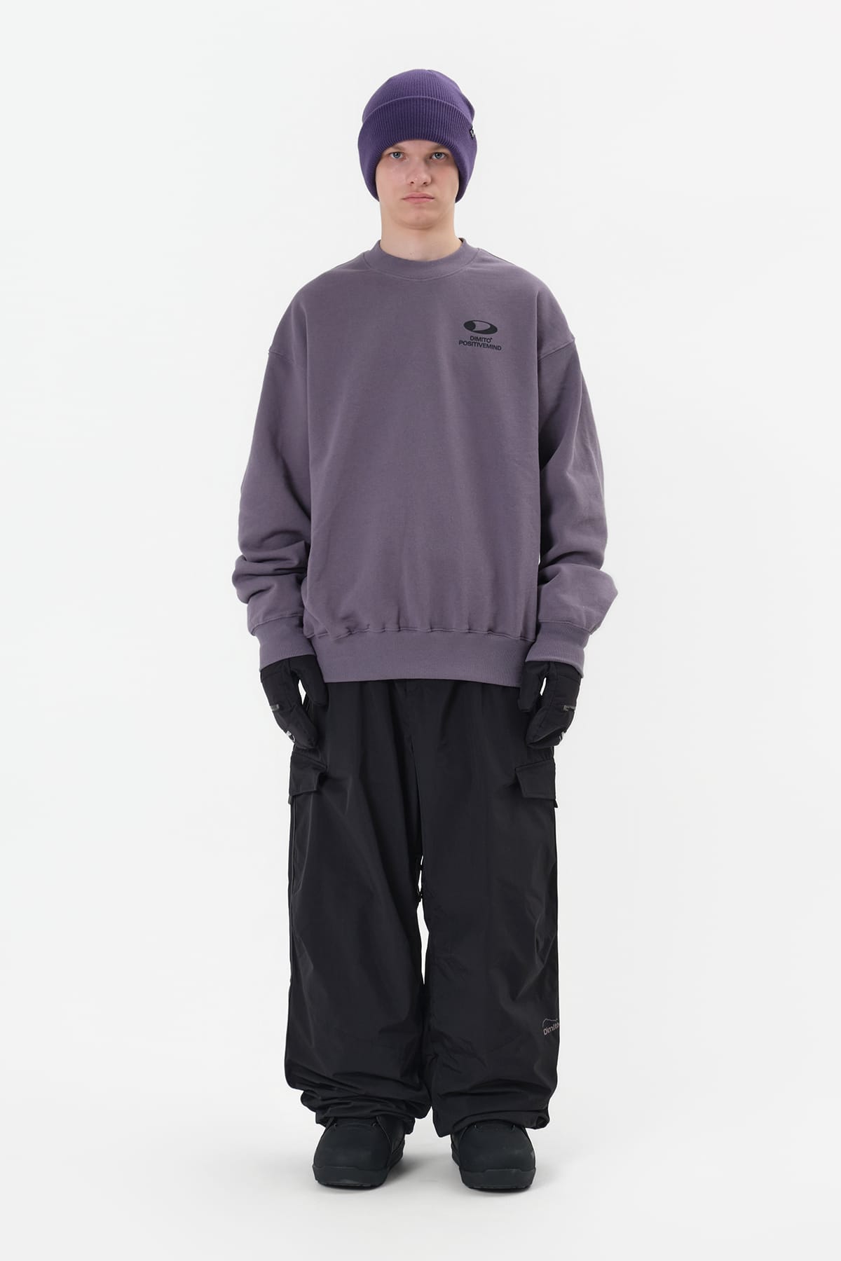 [INVITED] CIRCLE LOGO SWEATSHIRT PURPLE ASH