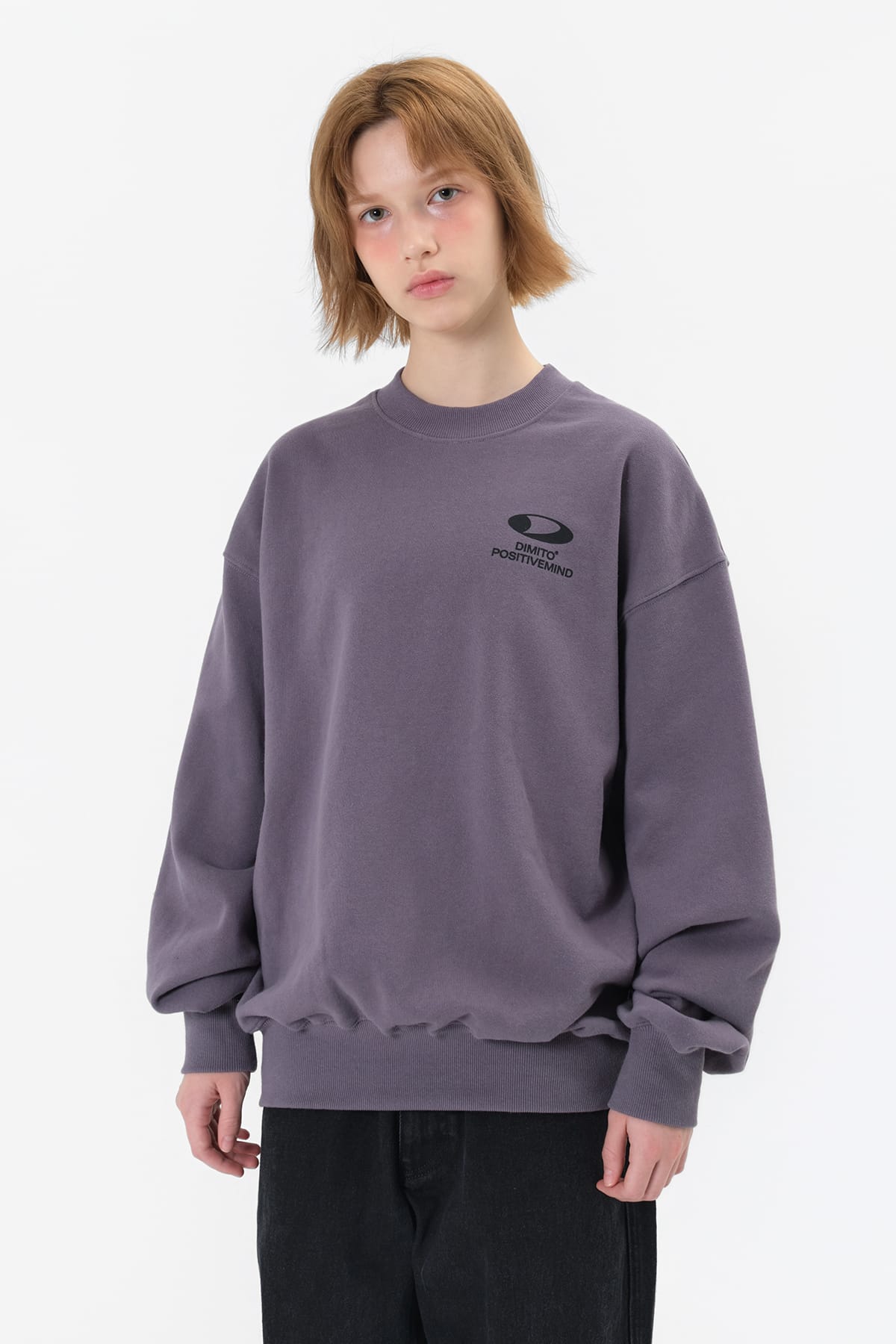 [INVITED] CIRCLE LOGO SWEATSHIRT PURPLE ASH