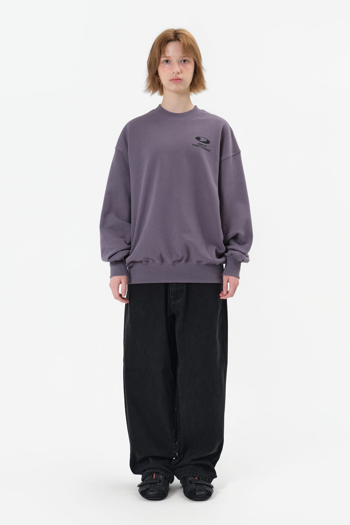 [INVITED] CIRCLE LOGO SWEATSHIRT PURPLE ASH