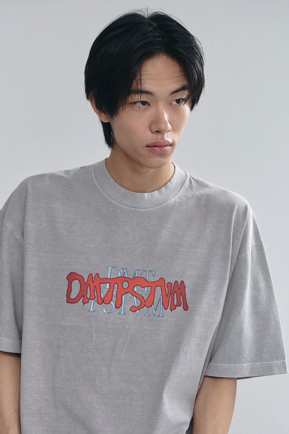 VERT CRT TYPE DMT SSV GD 6.5OZ TEE DARK SILVER (Available on 26.05.07)