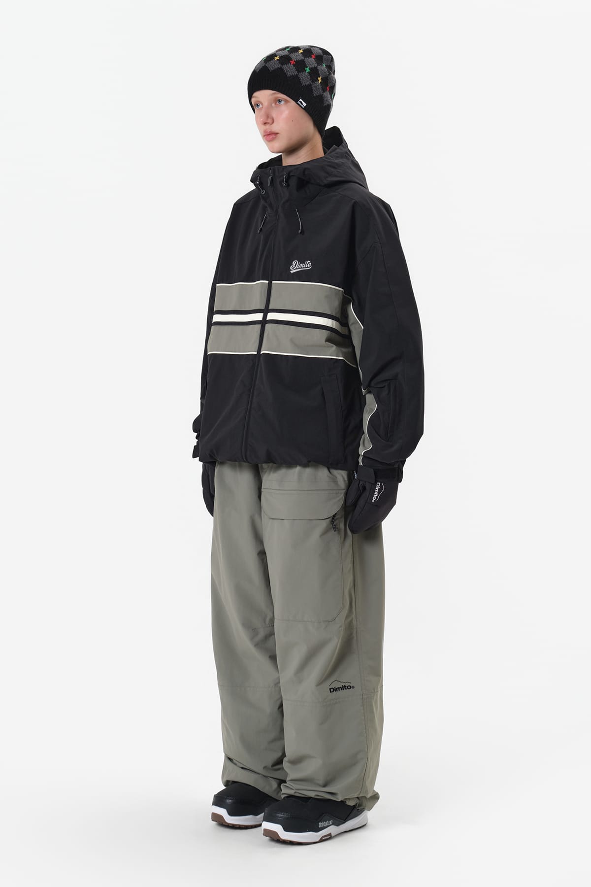 [INVITED] DECK WIDE BANDED PANTS (WIDE FIT LV.2) SLATE SAGE