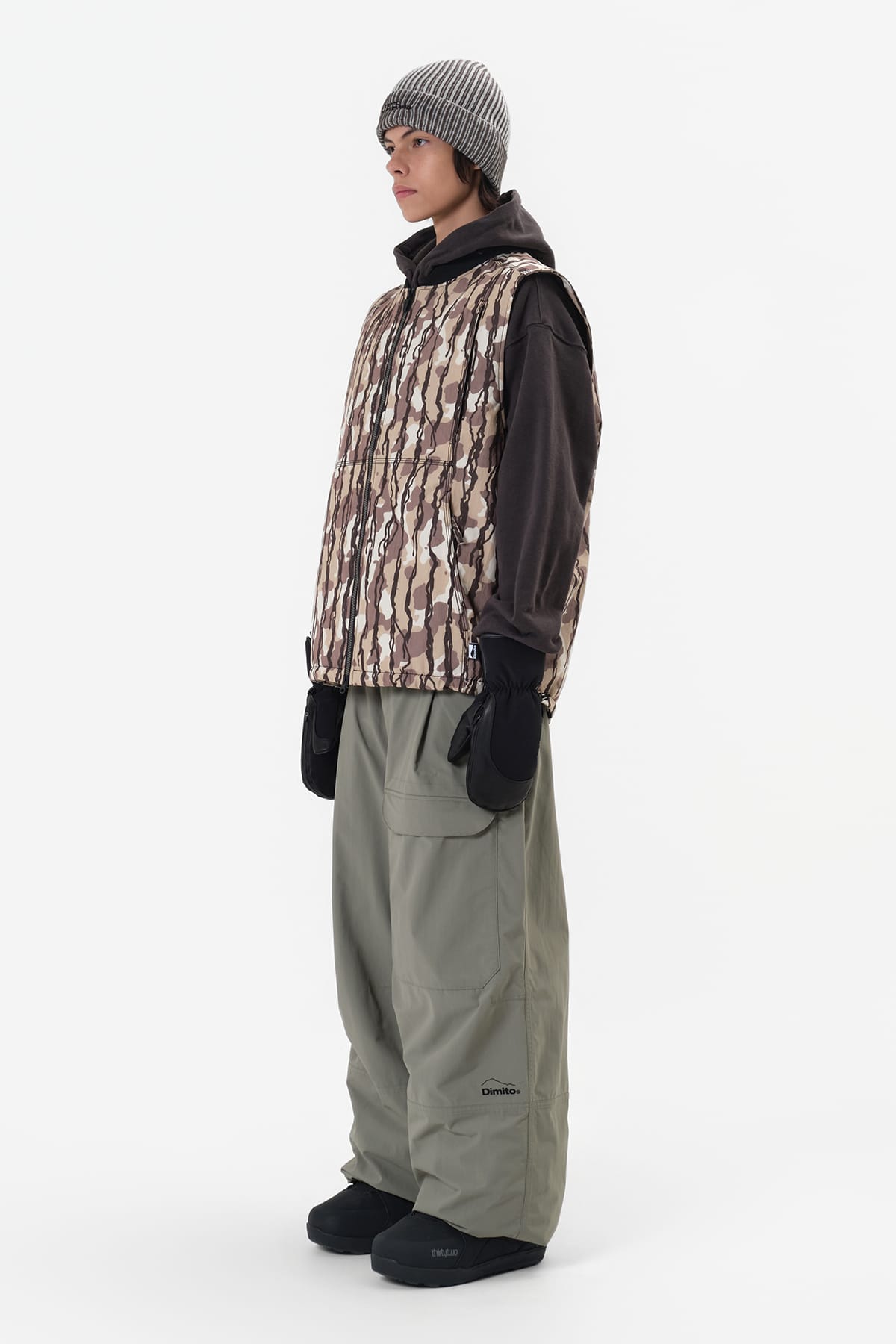 [PROMO] DECK WIDE BANDED PANTS (WIDE FIT LV.2) SLATE SAGE