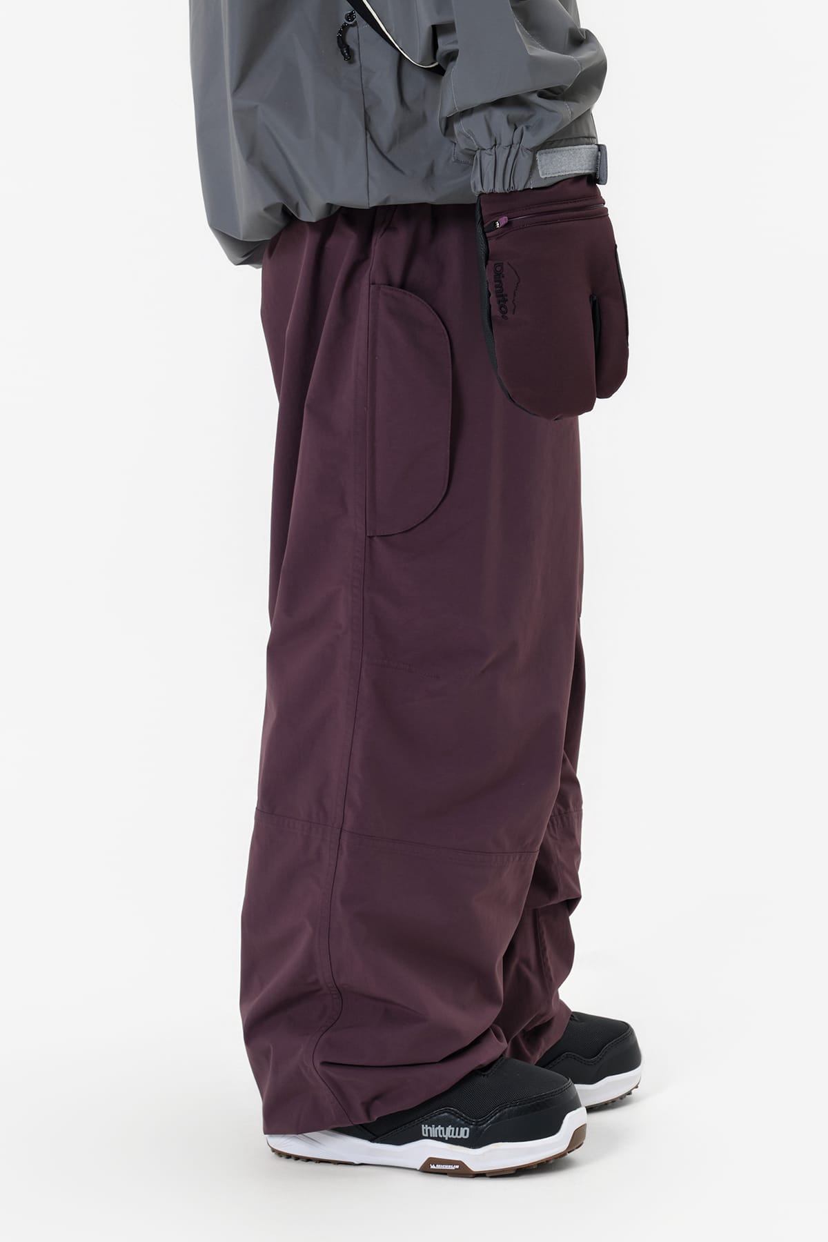 [INVITED] DECK WIDE BANDED PANTS (WIDE FIT LV.2) WINE