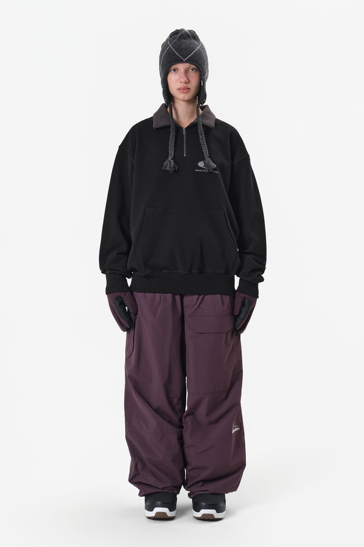 [INVITED] DECK WIDE BANDED PANTS (WIDE FIT LV.2) WINE