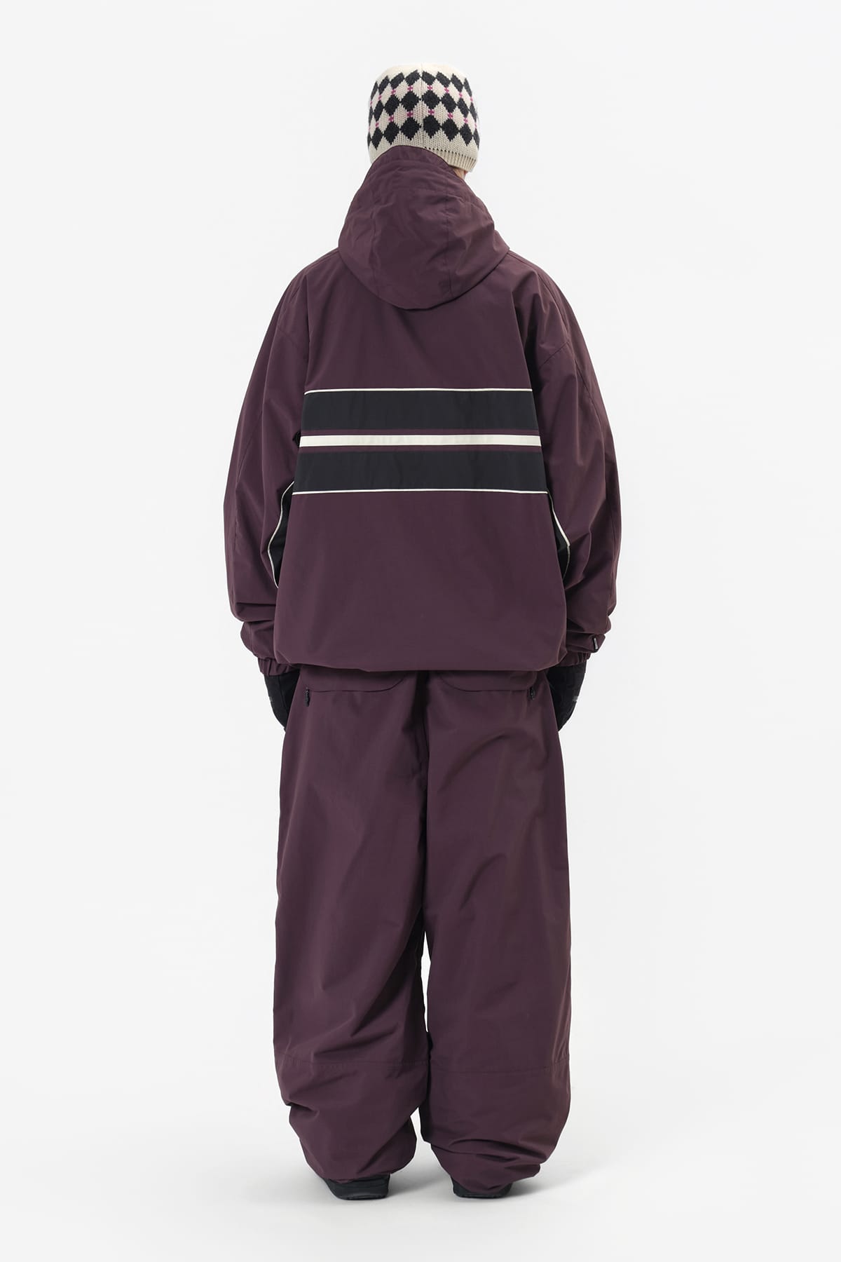 [INVITED] DECK WIDE BANDED PANTS (WIDE FIT LV.2) WINE