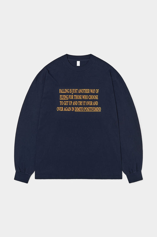 VERT DMT FLOW LSV GD 6.5OZ TEE NAVY (Available on 26.05.07)
