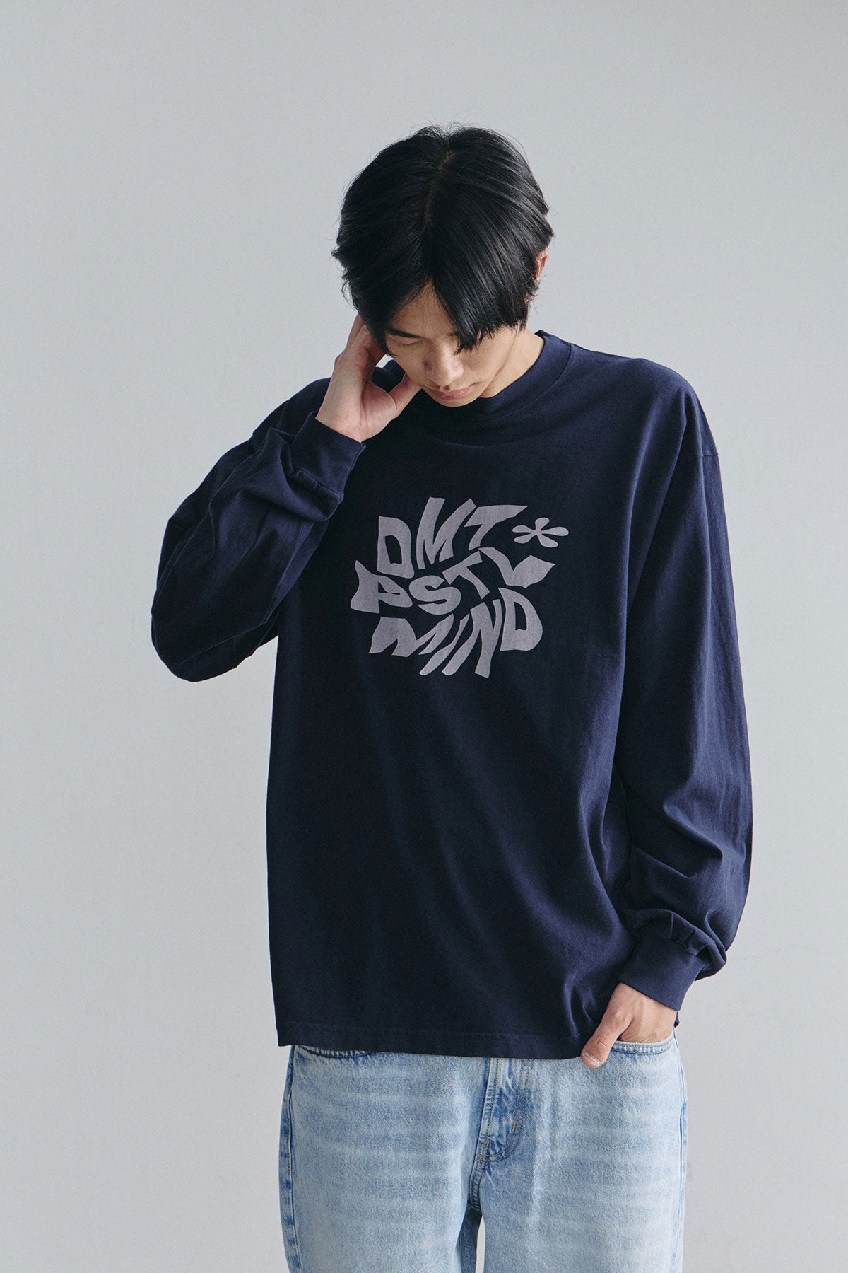 VERT DMT SPIRAL LSV GD 6.5OZ TEE NAVY (Available on 26.05.07)