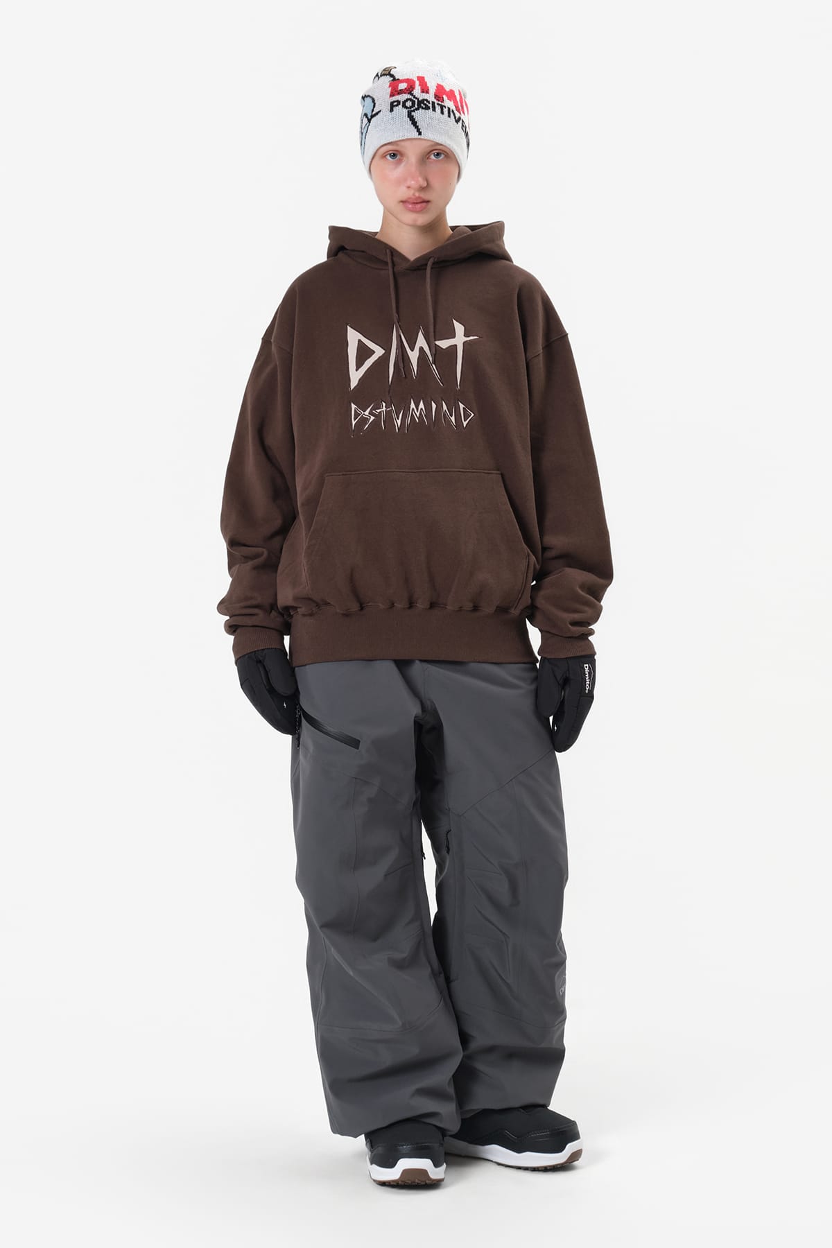 [INVITED] DMT TEAM HOODIE BROWN